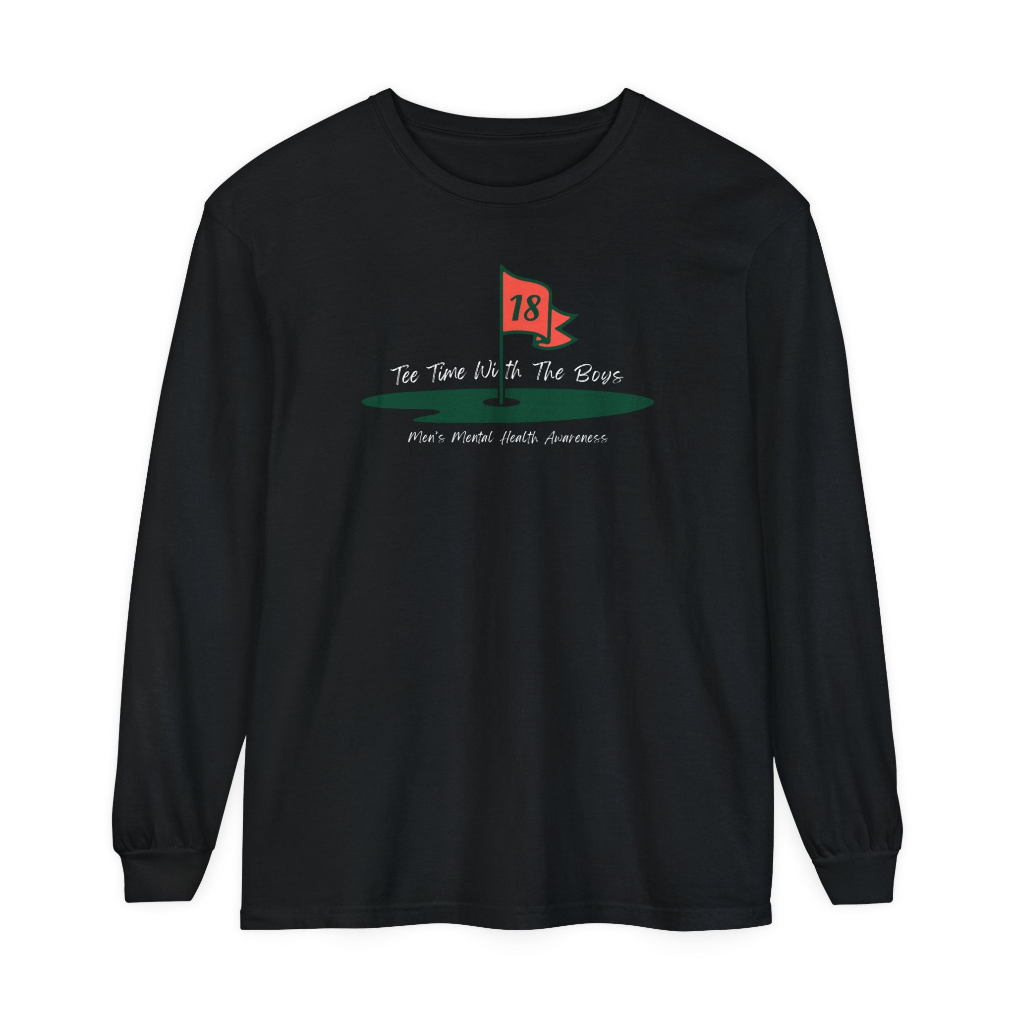 "Tee Time With The Boys, 18th Hole" - Long Sleeve Golf Shirt