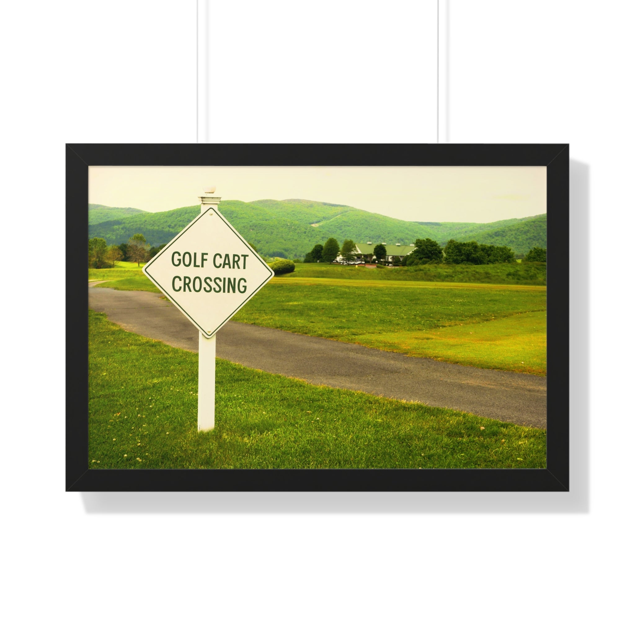 "Golf Cart Crossing" - Golf Wall Art