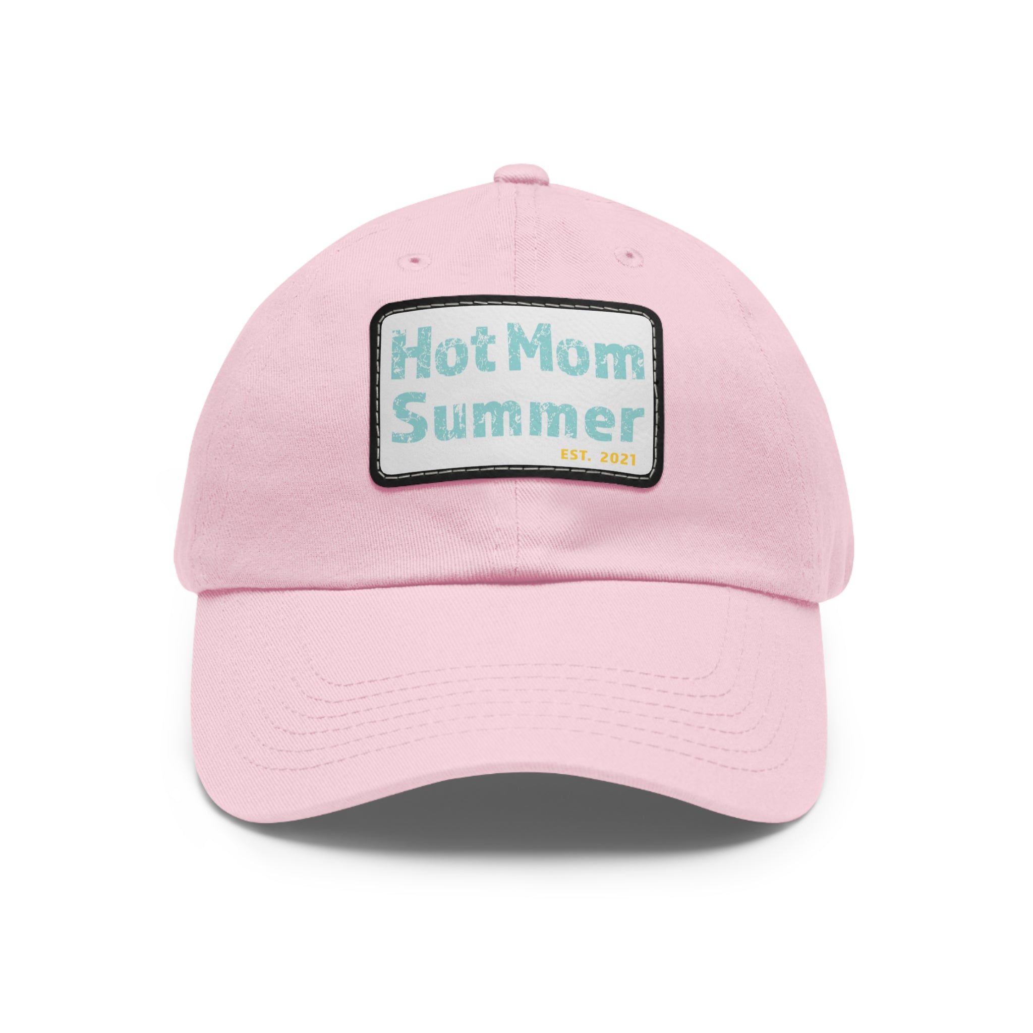 Hot Mom Summer Hat with Leather Patch - Dad Bod Summer