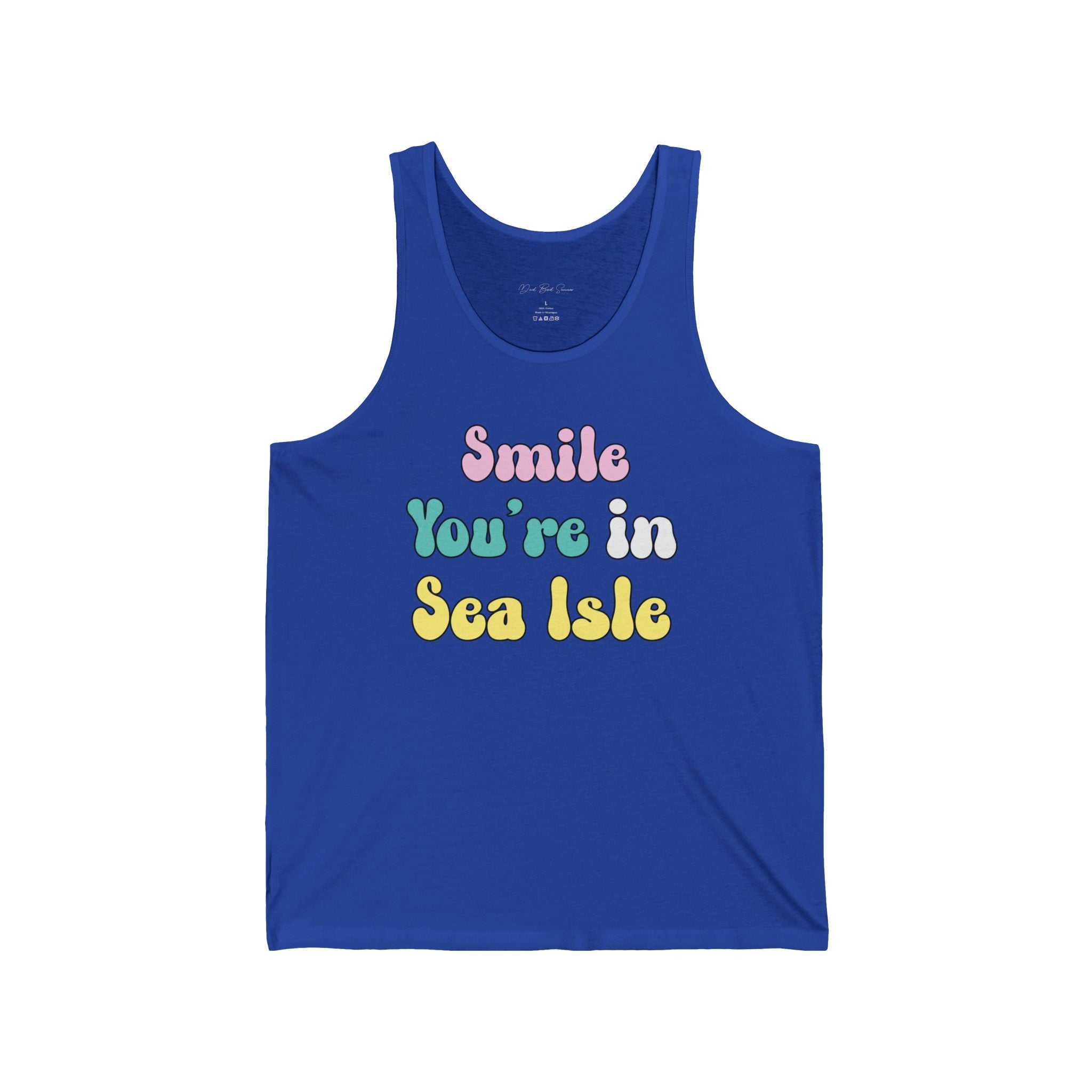 "Smile You're In Sea Isle Tank Top" - Beach Tank Tops