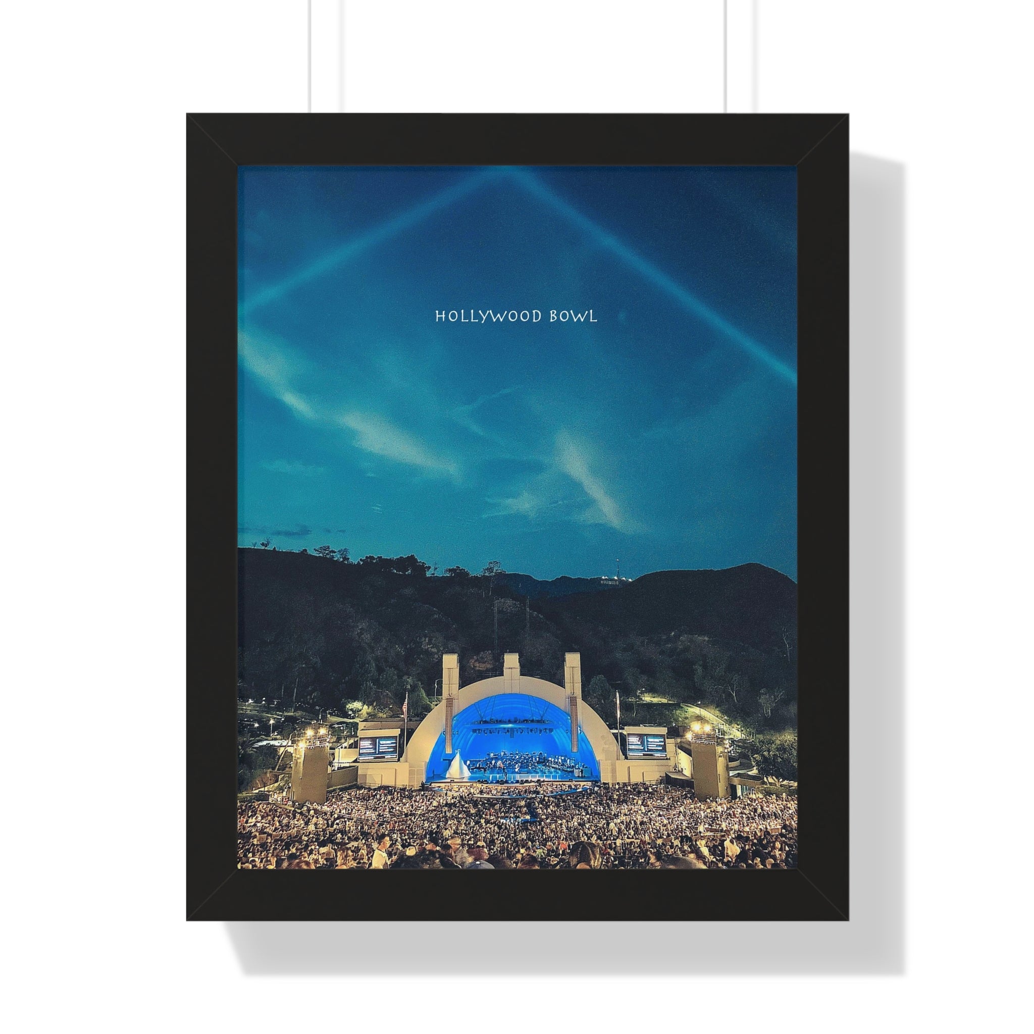 Hollywood Bowl, California Wall Art Framed- Los Angeles, CA, Hollywood Hills, Downtown LA, Southern California - Dad Bod Summer