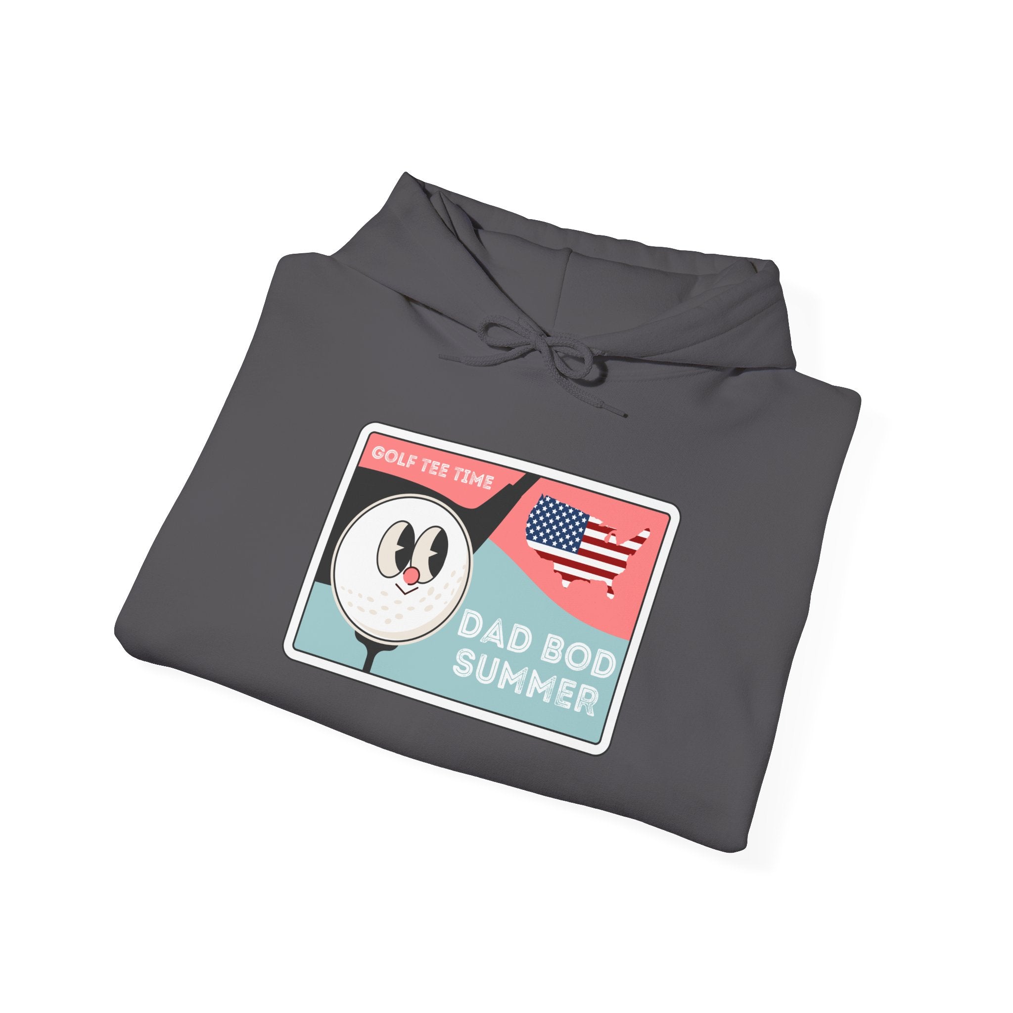"Dad Bod Summer Golf Tee Time, Americana Edition" - Golf Hoodie