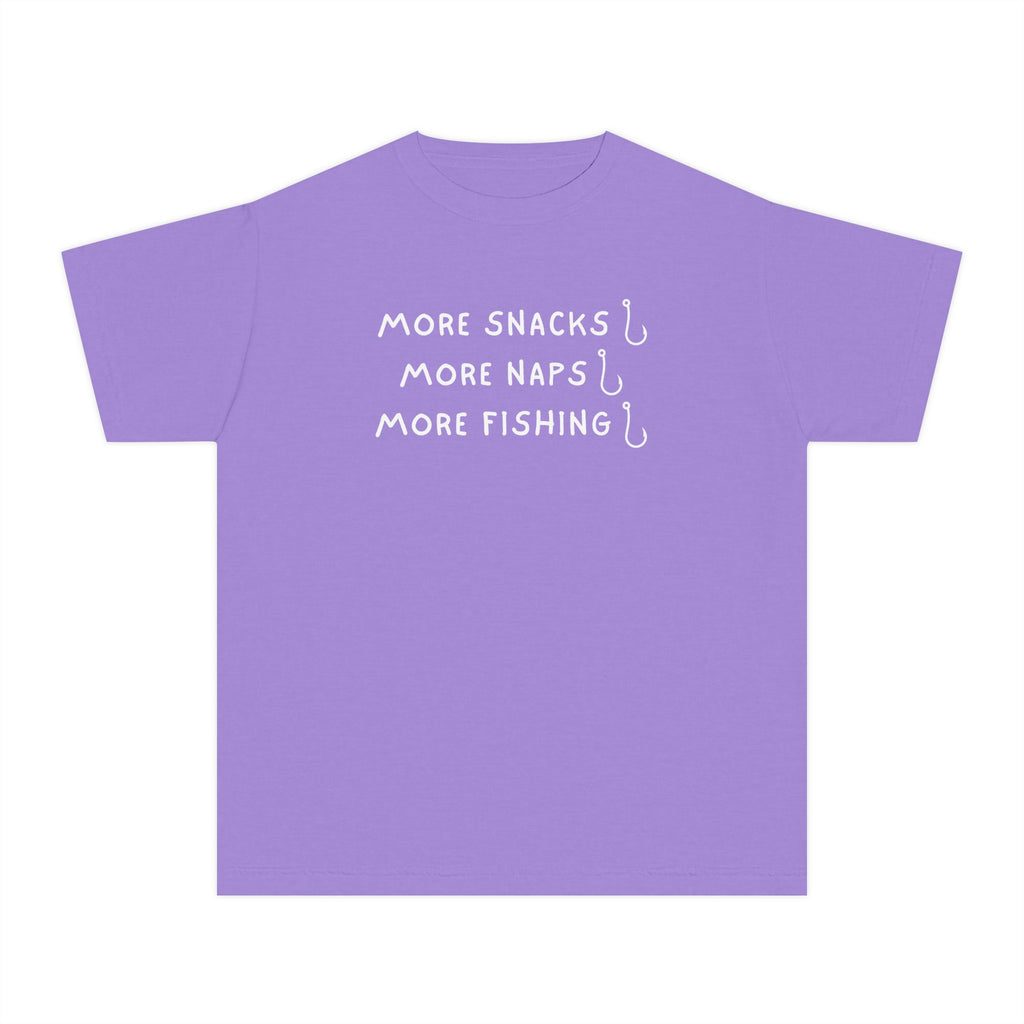 More Snacks, More Naps, More Fishing | Kids Fishing Shirt