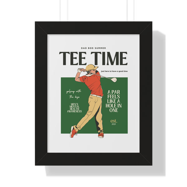 "Dad Bod Summer Retro Magazine Cover" Framed Wall Art - Dad Bod Summer