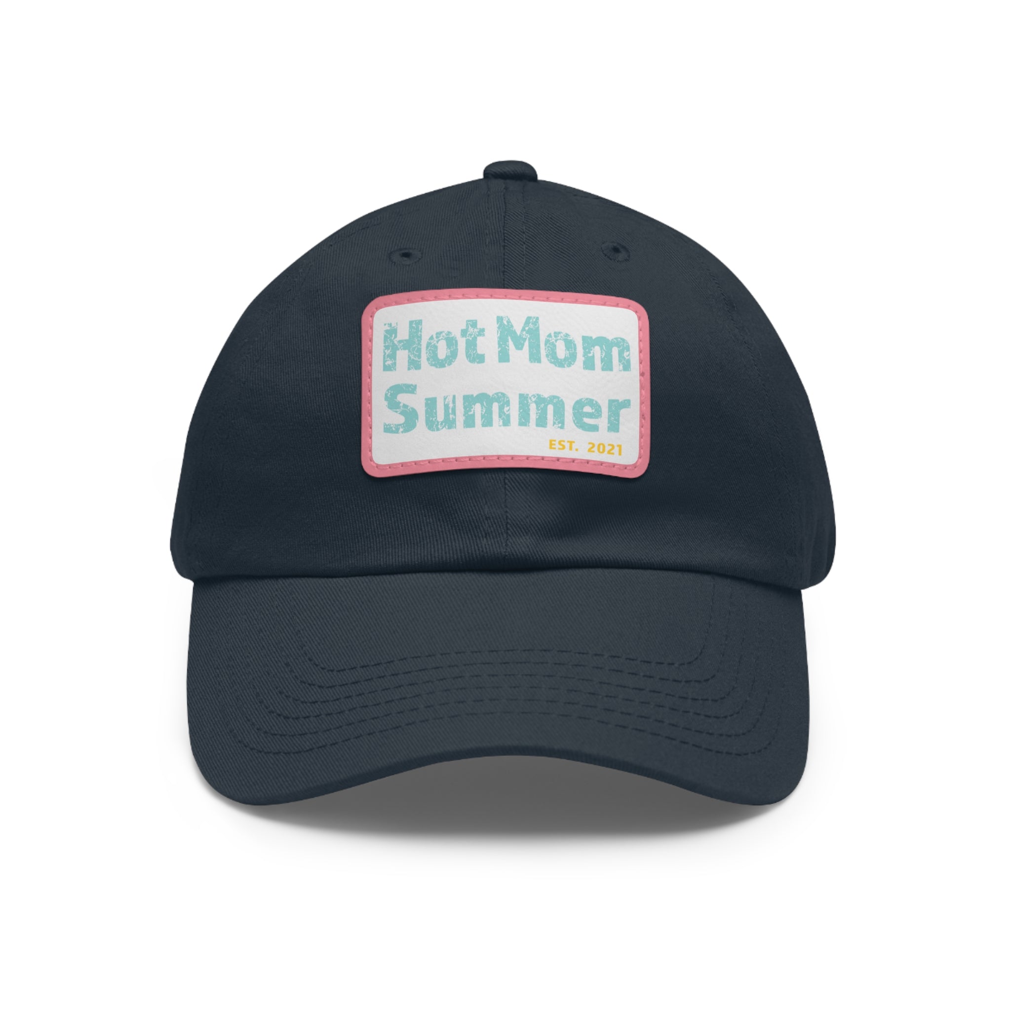 Hot Mom Summer Hat with Leather Patch - Dad Bod Summer