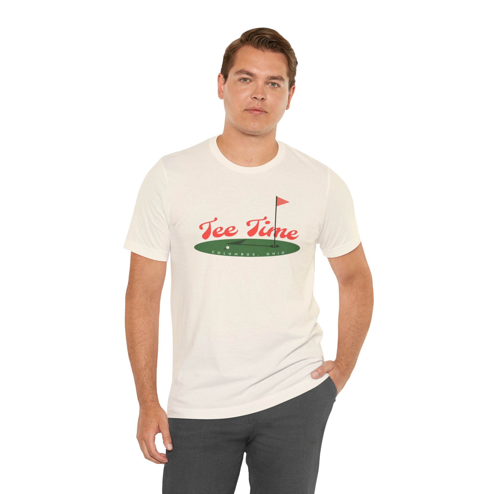 "Columbus, Ohio Golf Tee Time" - Golf T Shirt