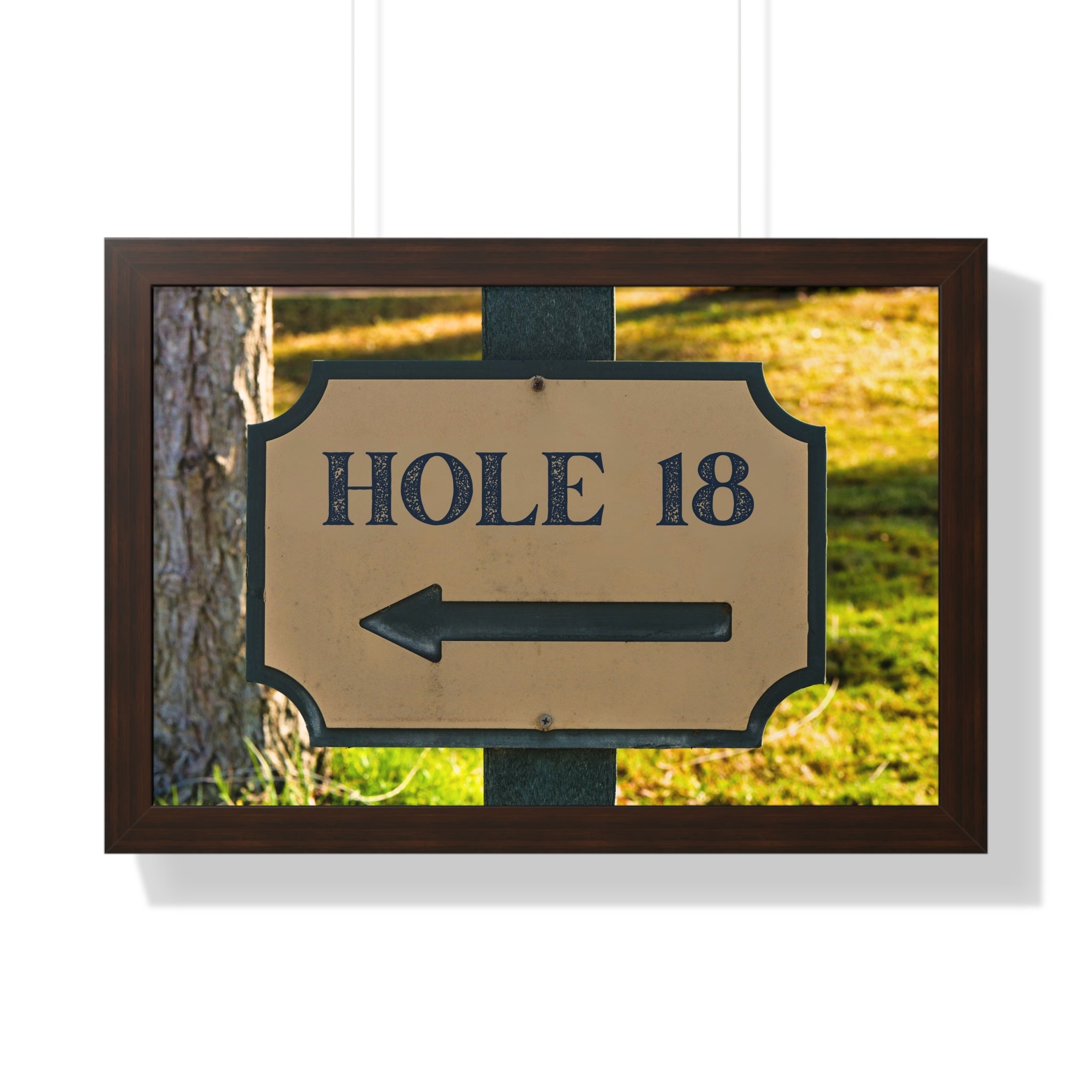 "Hole 18 Sign" - Golf Wall Art - Golf Art - Framed Golf Art