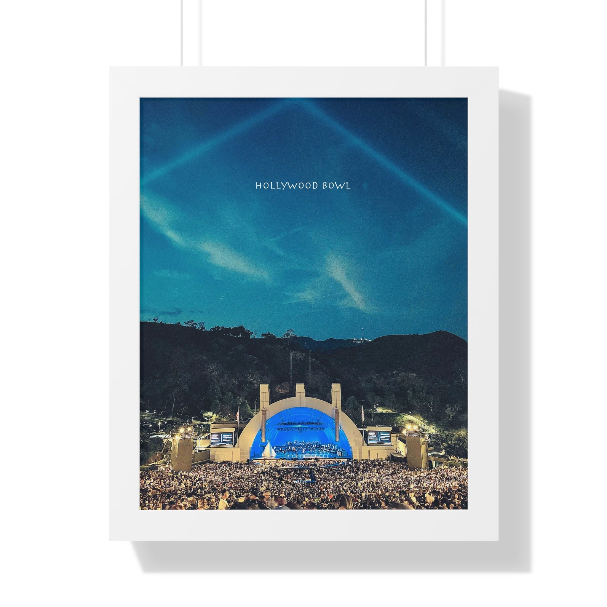 Hollywood Bowl, California Wall Art Framed- Los Angeles, CA, Hollywood Hills, Downtown LA, Southern California - Dad Bod Summer