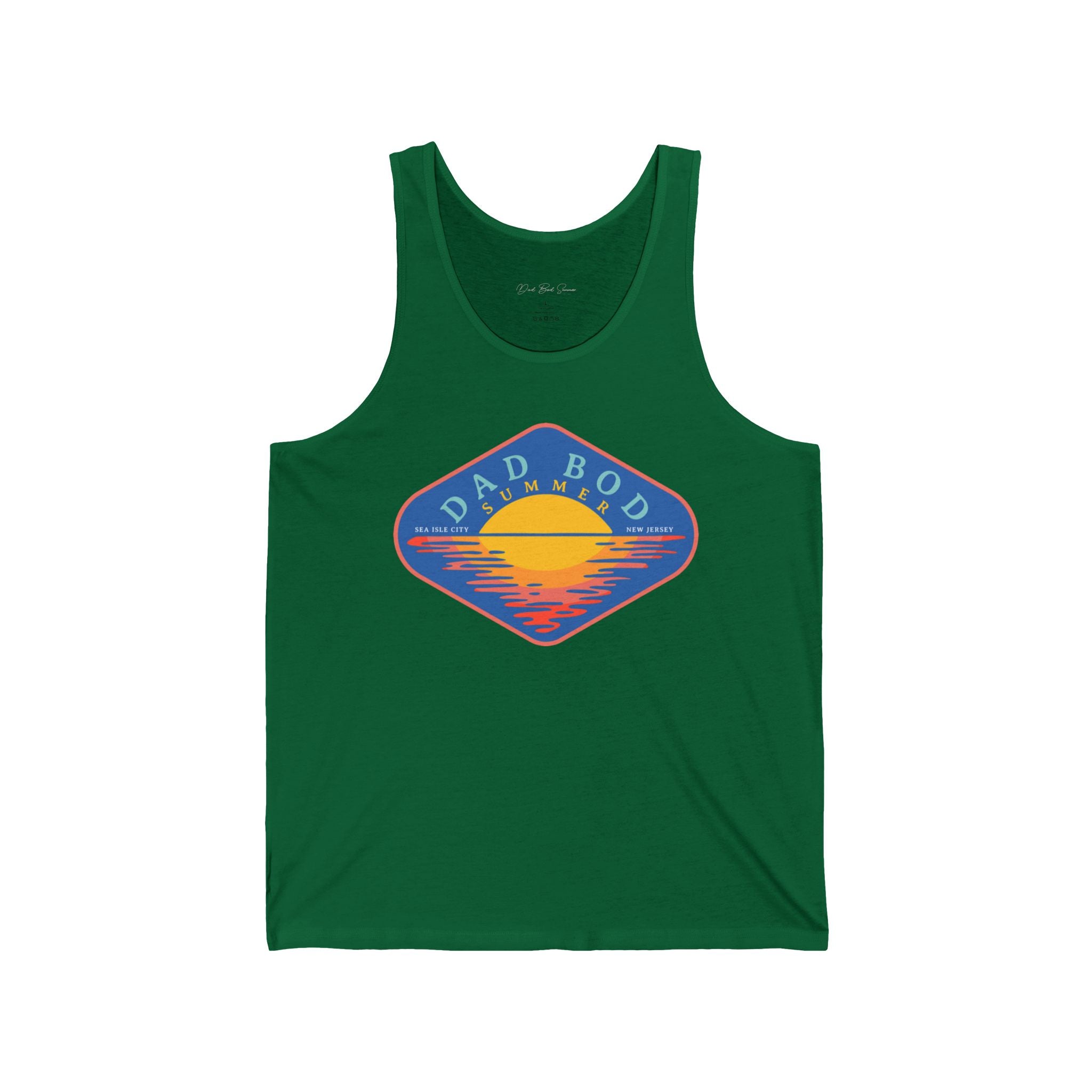 "Dad Bod Summer Retro Tank Top" - Beach Tank Top