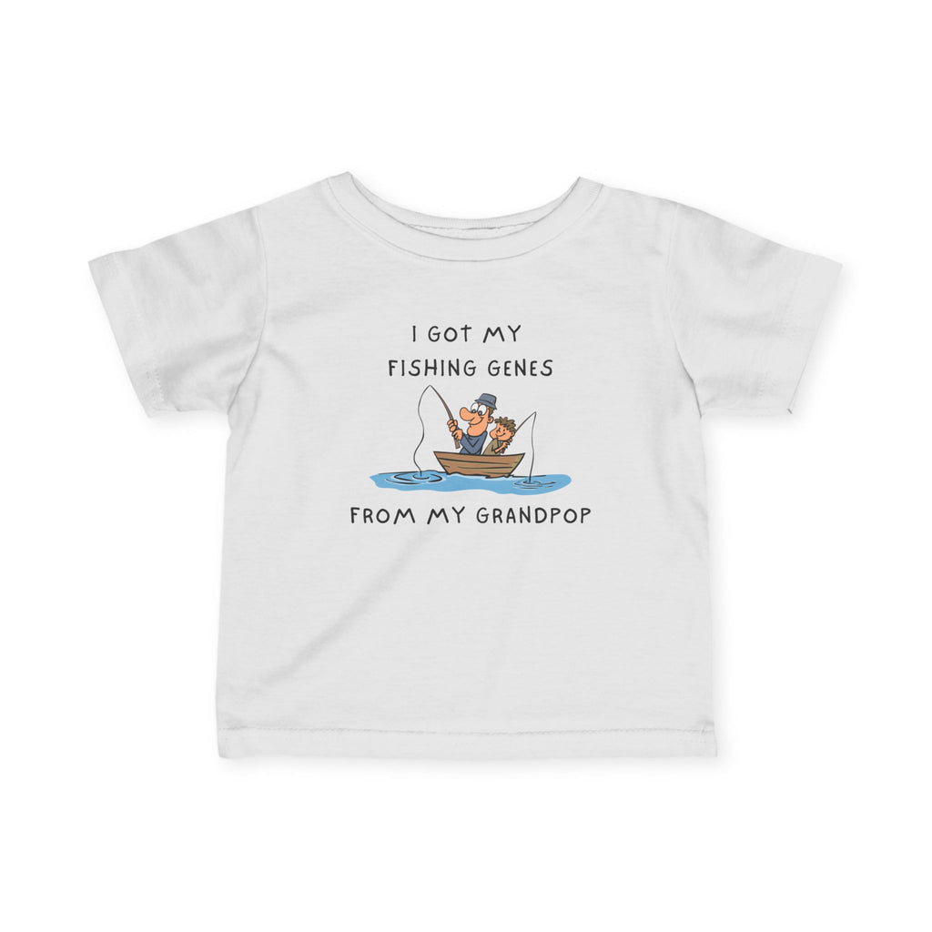 I Got My Fishing Genes From My Grandpop | Baby Fishing Shirts