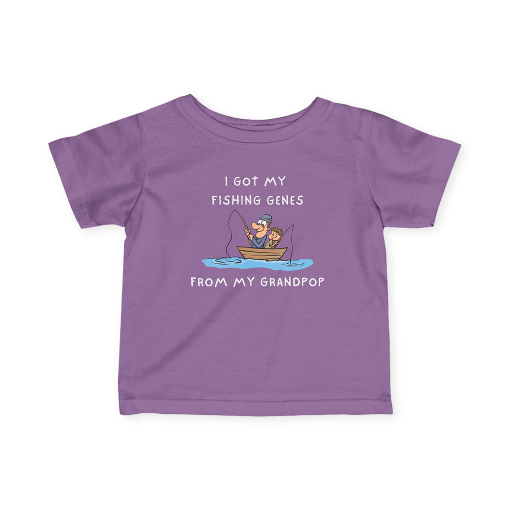 I Got My Fishing Genes From My Grandpop | Baby Fishing Shirts