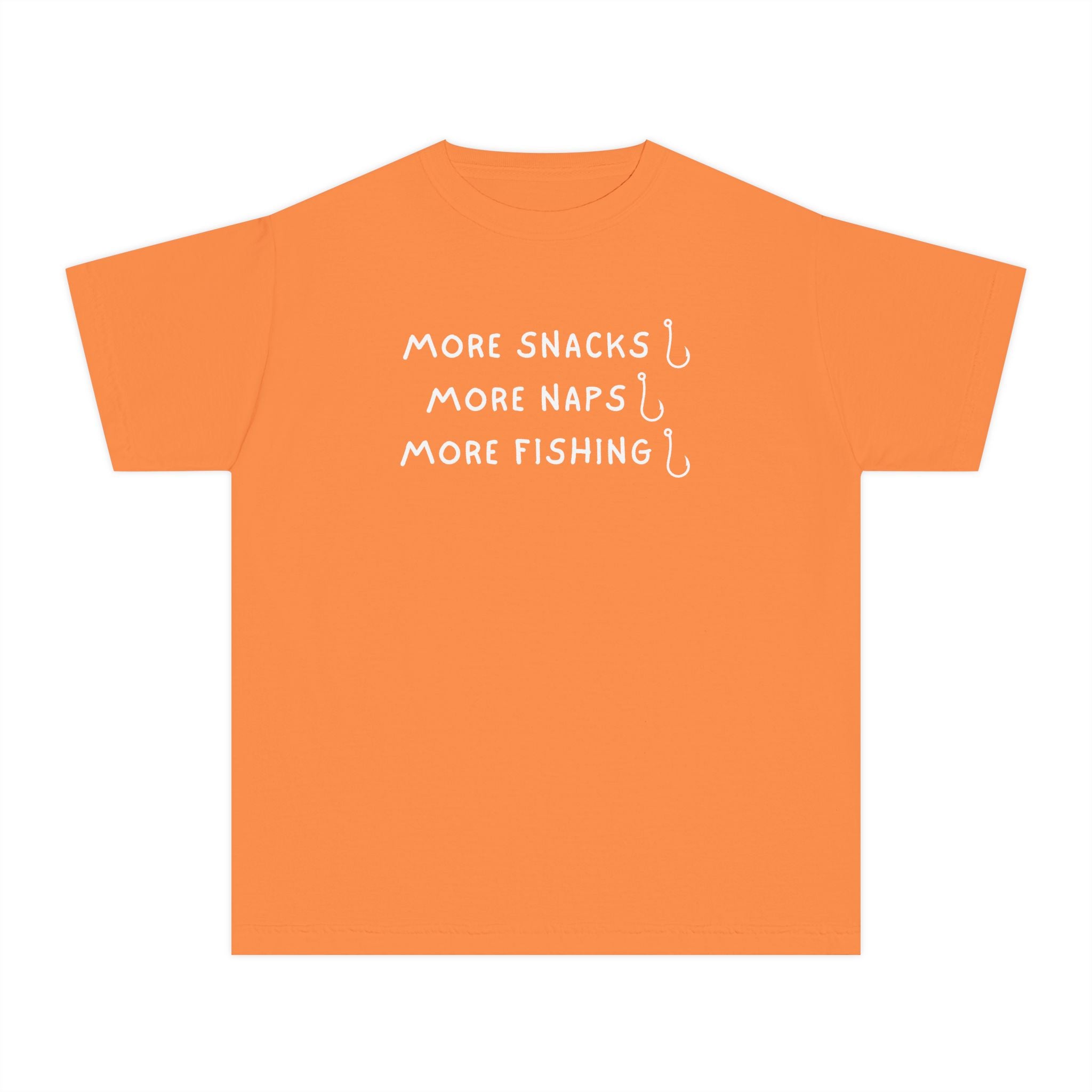 More Snacks, More Naps, More Fishing | Kids Fishing Shirt
