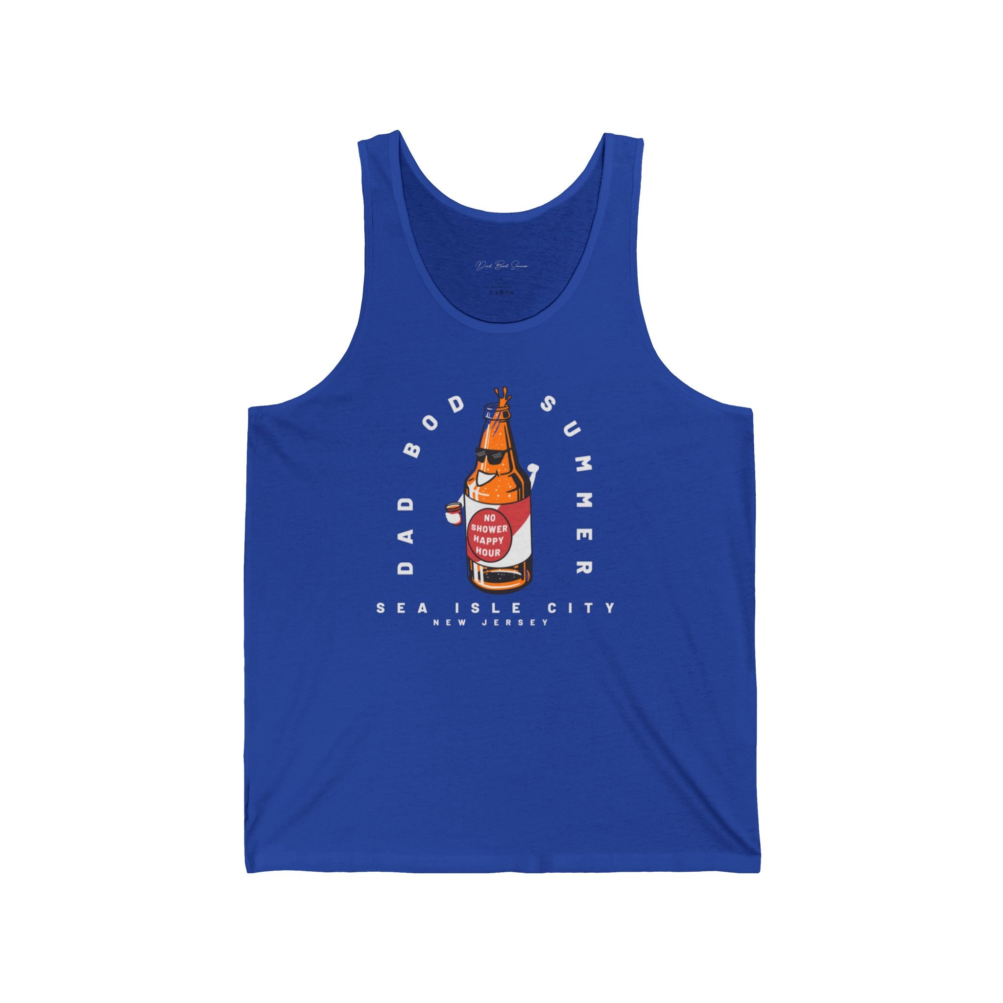 "No Shower Happy Hour in Sea Isle City" - Beach Tank Tops