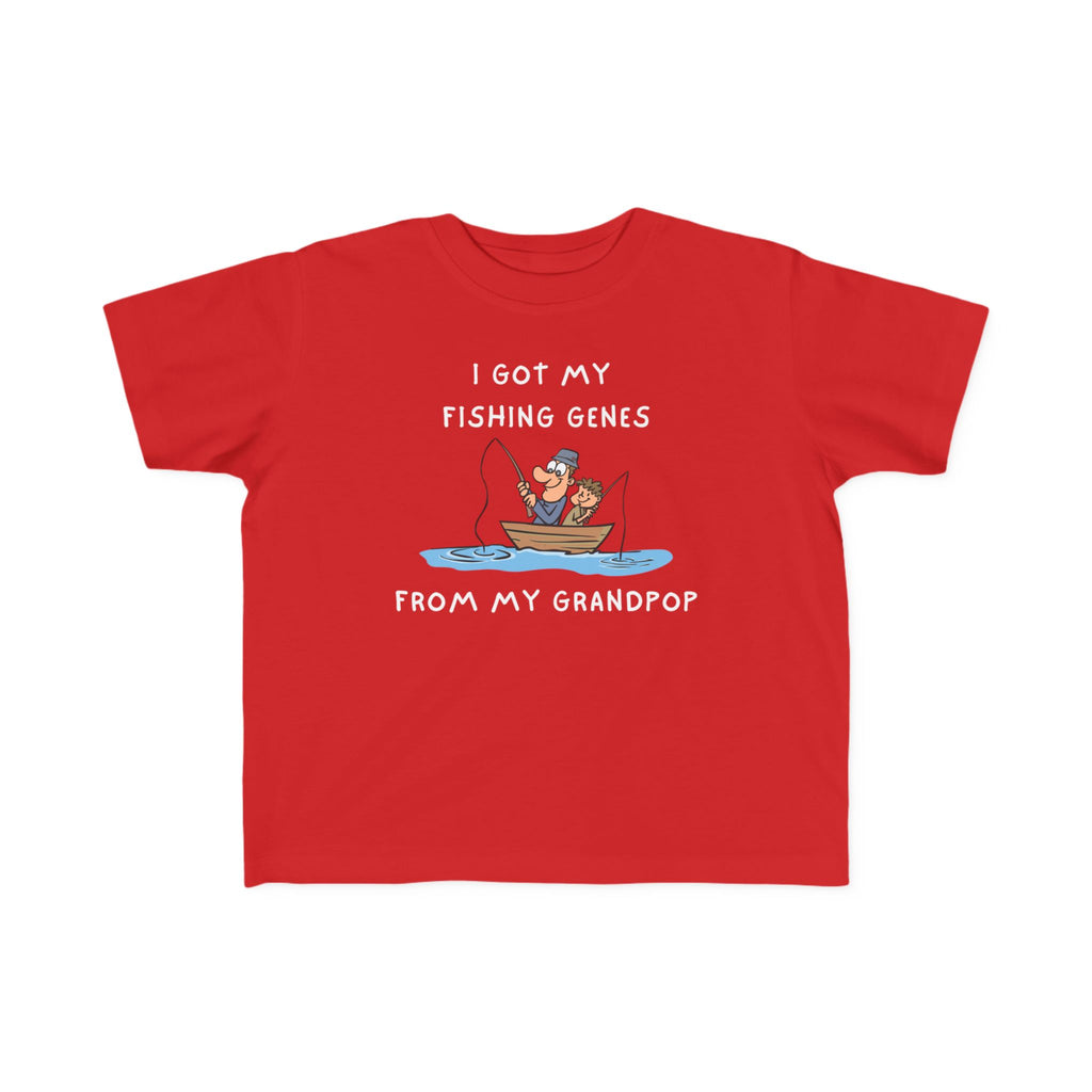 I Got My Fishing Genes From My Grandpop | Toddler Fishing Shirt