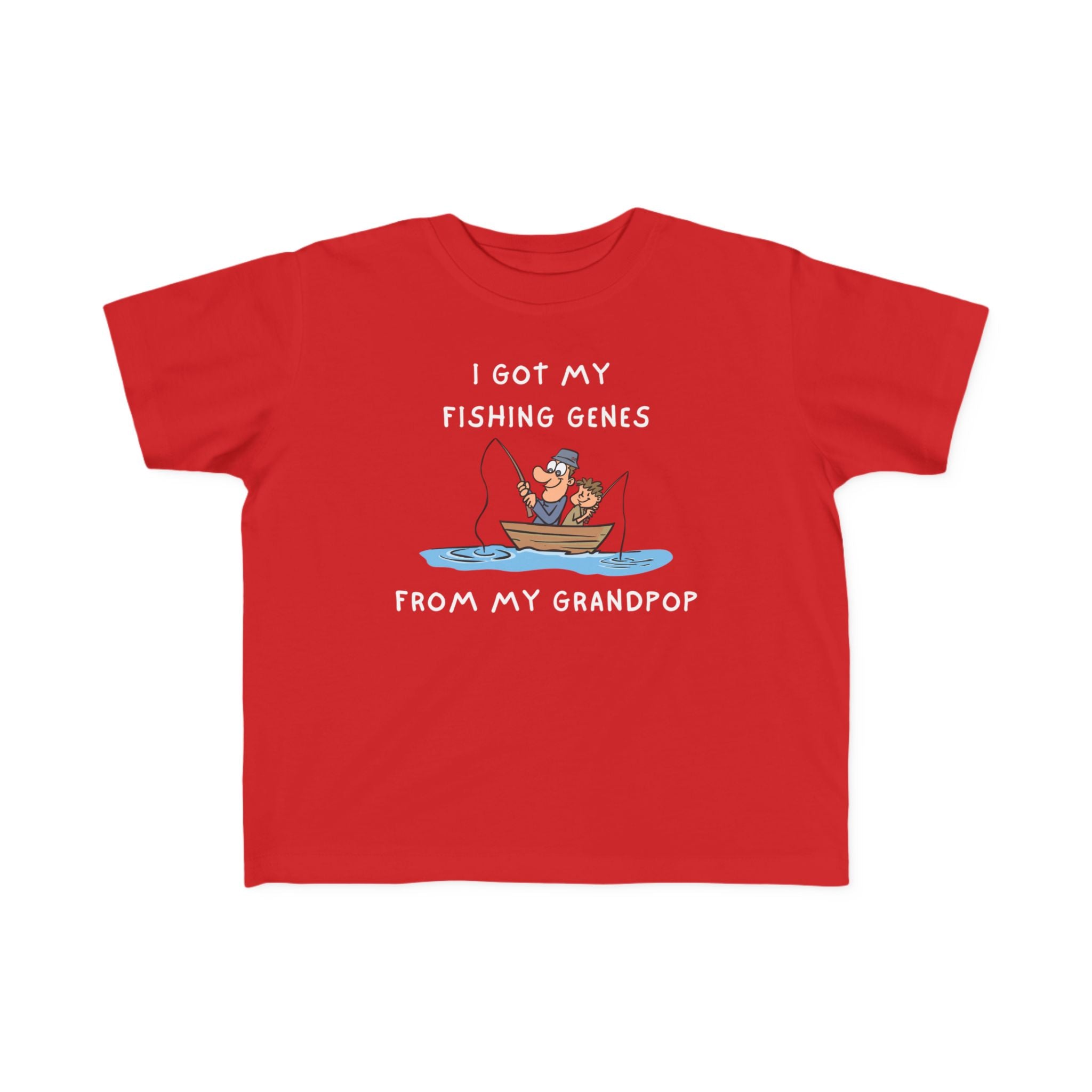 I Got My Fishing Genes From My Grandpop | Toddler Fishing Shirt