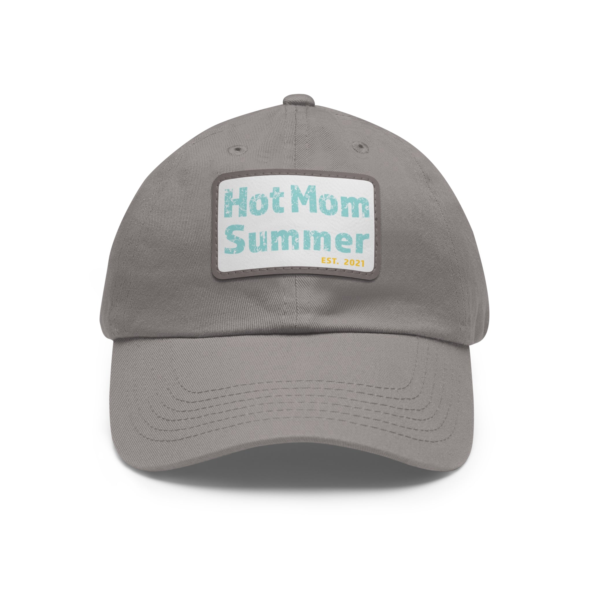 Hot Mom Summer Hat with Leather Patch - Dad Bod Summer