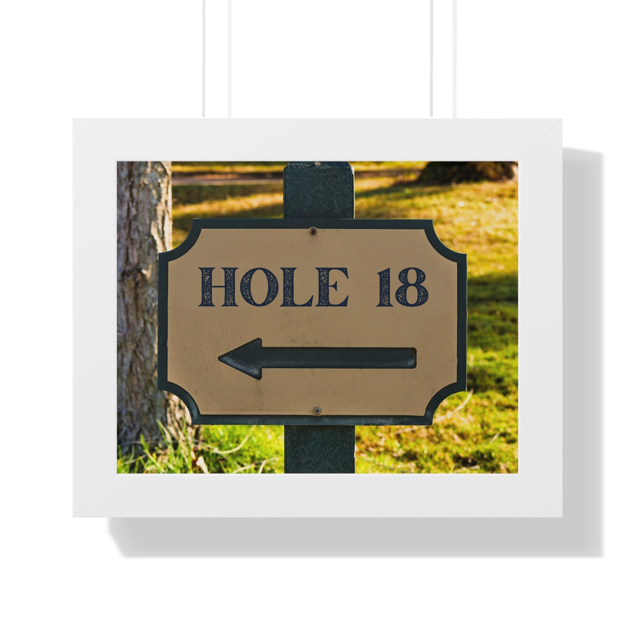 "Hole 18 Sign" - Golf Wall Art - Golf Art - Framed Golf Art