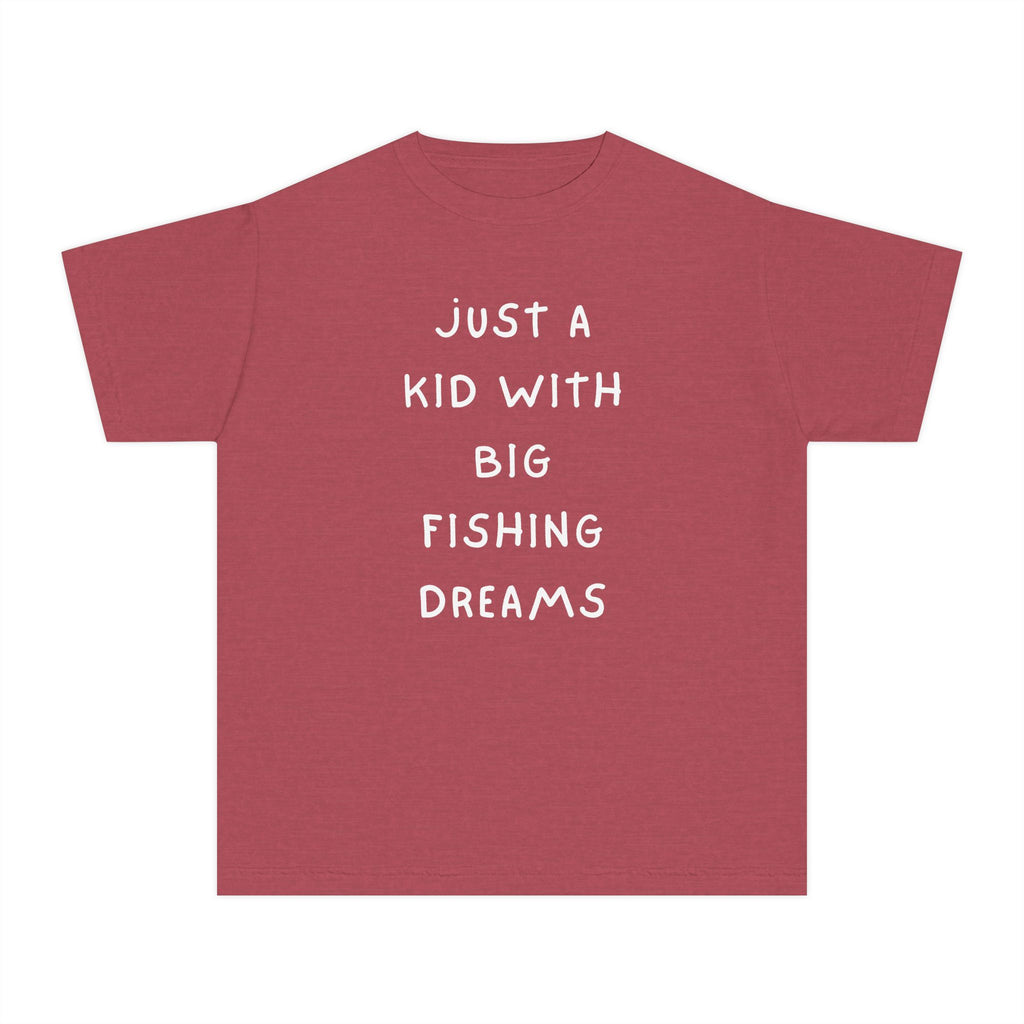 Just A Kid With Big Fishing Dreams | Kids Fishing Shirt