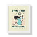 Pre Framed, Margate City, New Jersey- Retro Summer Wall Art - Dad Bod Summer