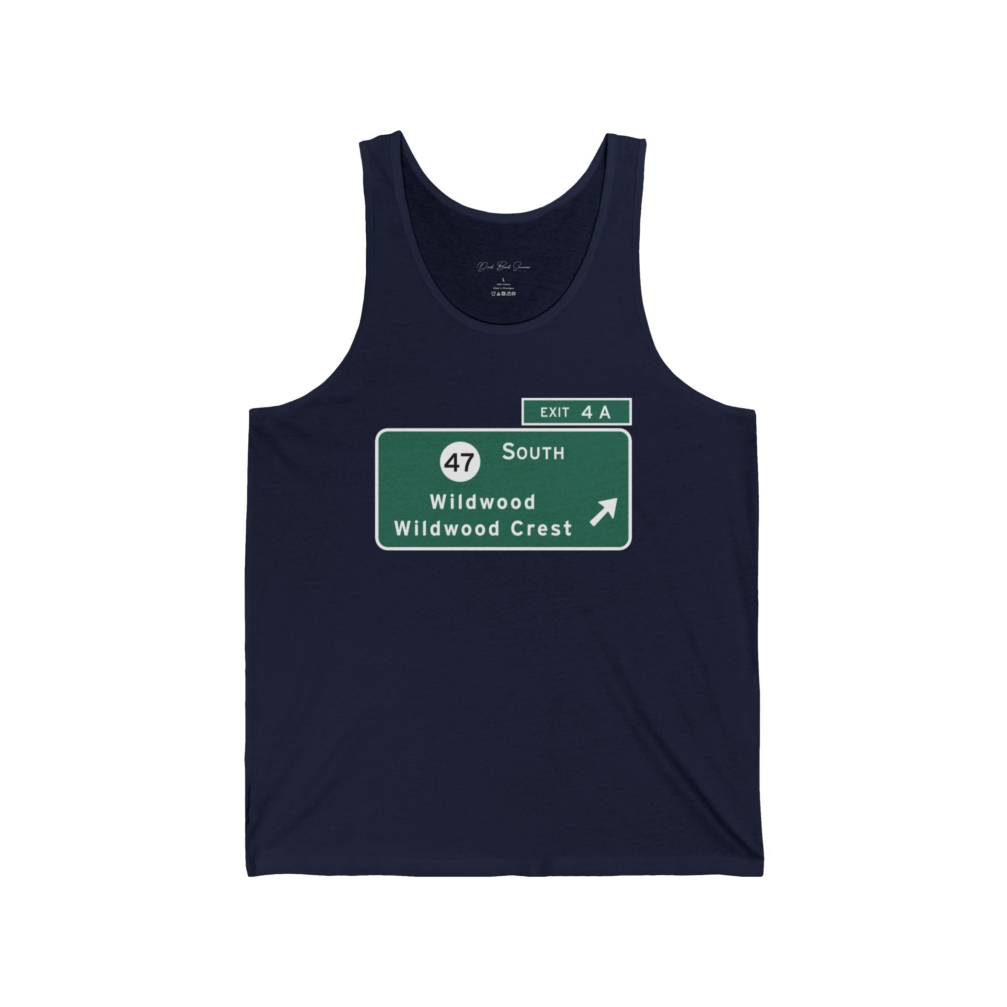 "Wildwood Exit Sign" - Beach Tank Tops