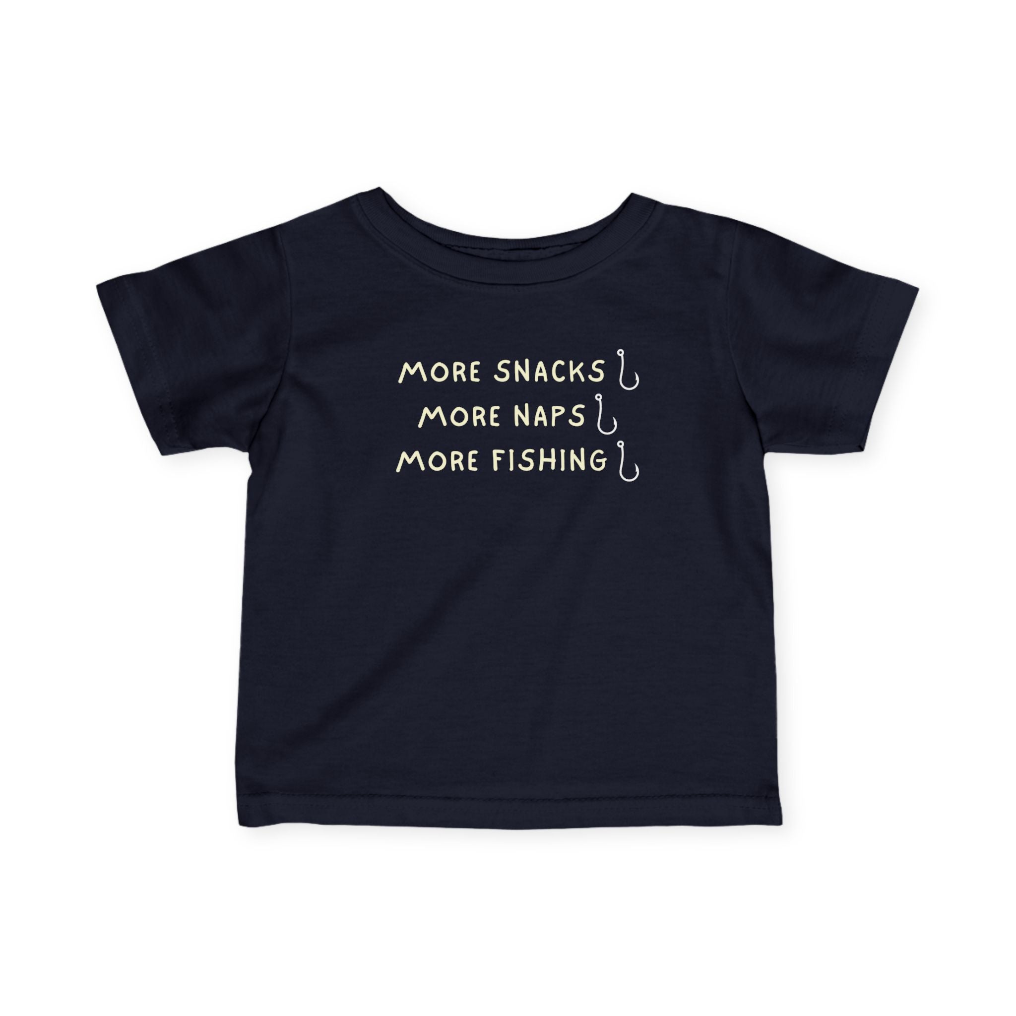 More Snacks, More Naps, More Fishing | Baby Fishing Shirts