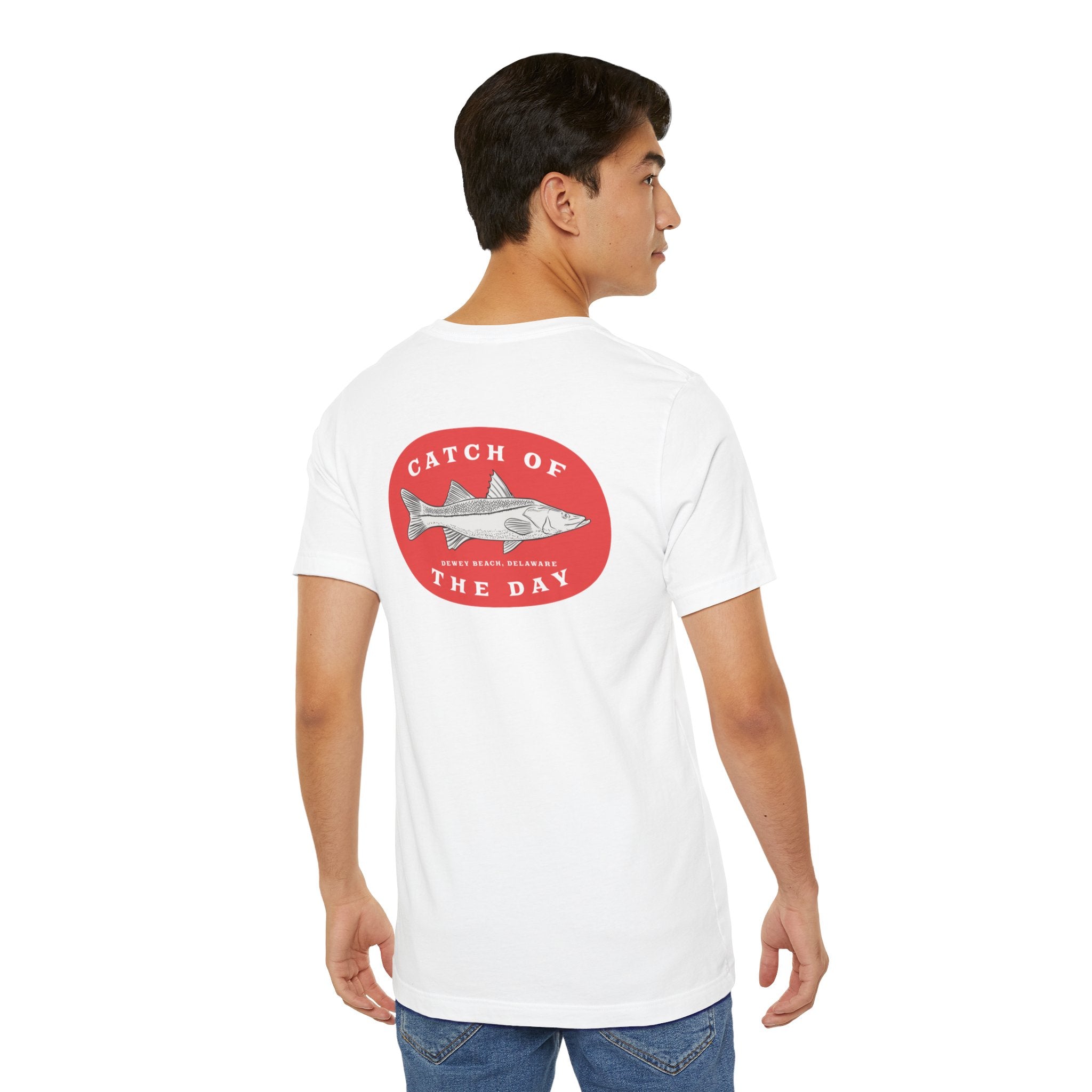 "Dewey Beach, Delaware Fishing Catch Of The Day" - Fishing T Shirts