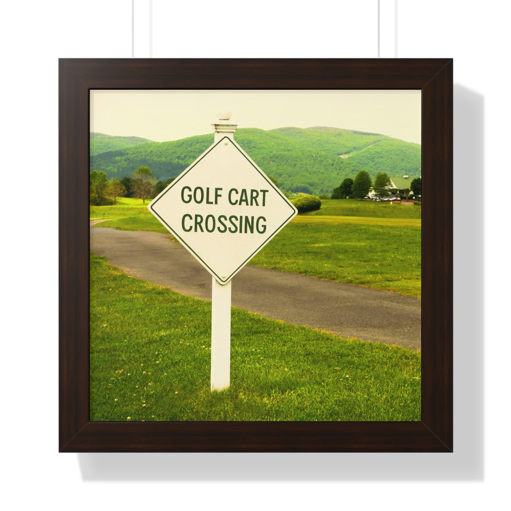 "Golf Cart Crossing" - Golf Wall Art