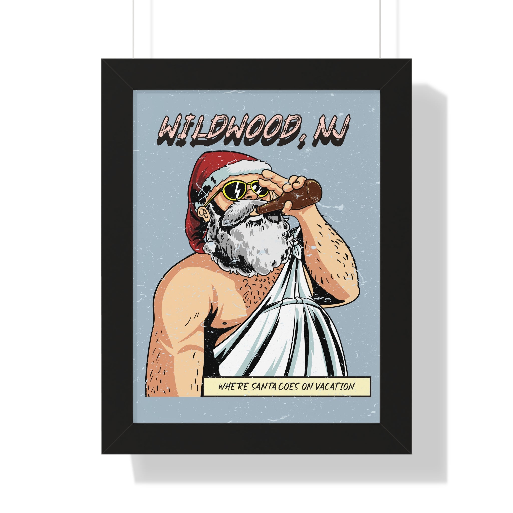 Wildwood New Jersey, Santa" Beach Wall Art - Beach House Wall Art - Beach Art For Wall