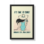 Pre Framed, Margate City, New Jersey- Retro Summer Wall Art - Dad Bod Summer