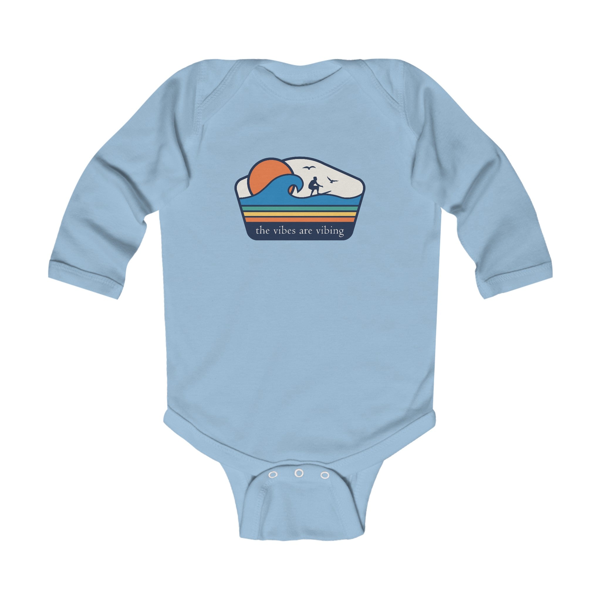 "Surfing Vibes Are Vibing" - Baby Onesies