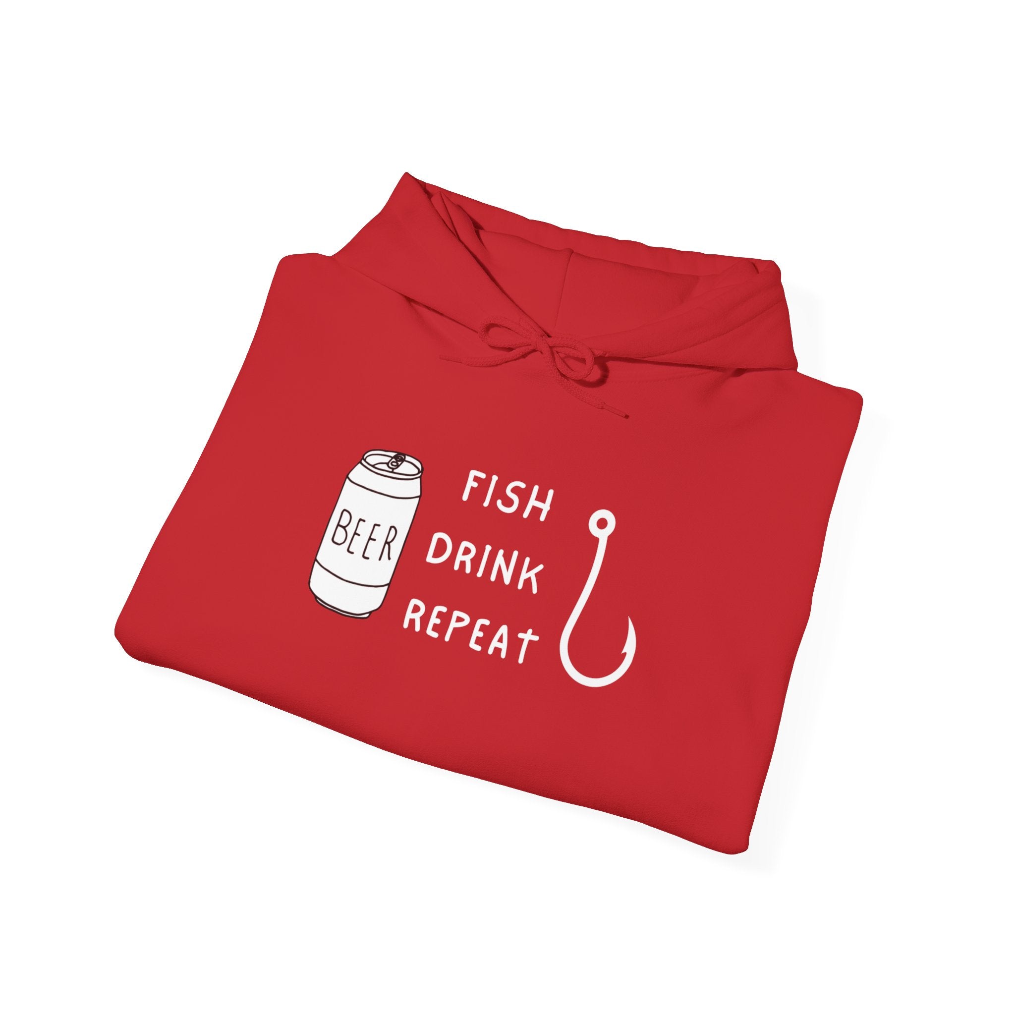 "Fish Drink Repeat" - Fishing Hoodie