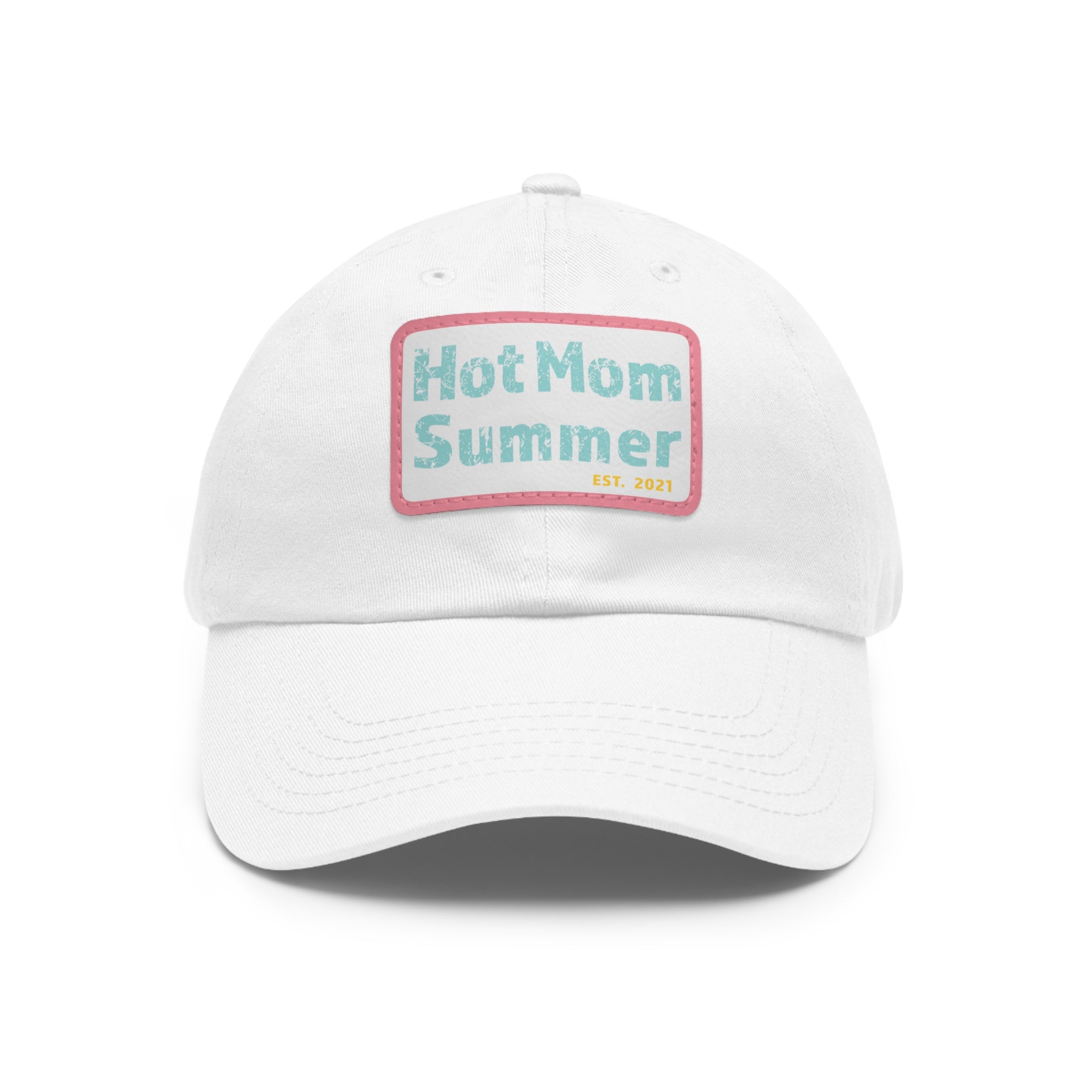 Hot Mom Summer Hat with Leather Patch - Dad Bod Summer