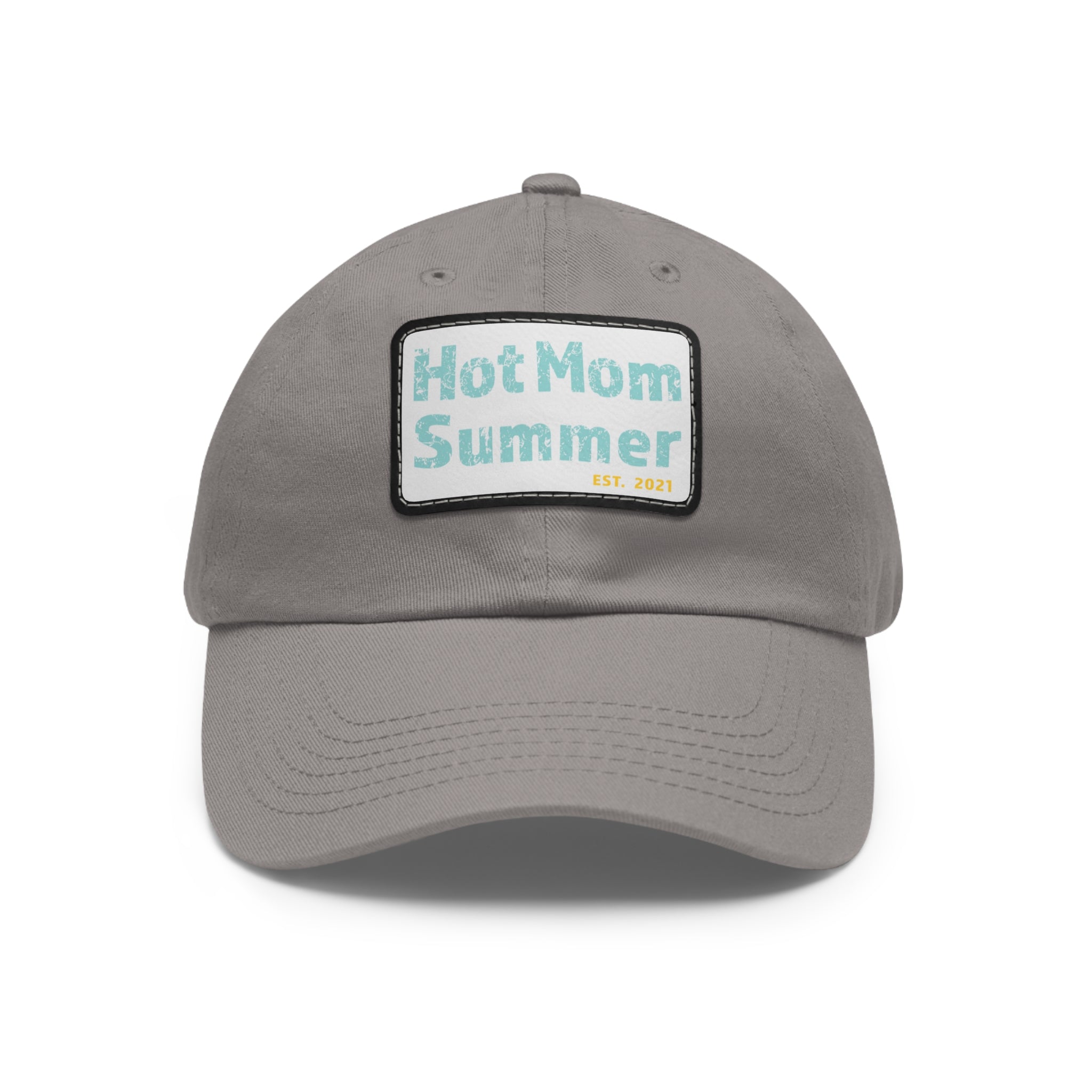 Hot Mom Summer Hat with Leather Patch - Dad Bod Summer