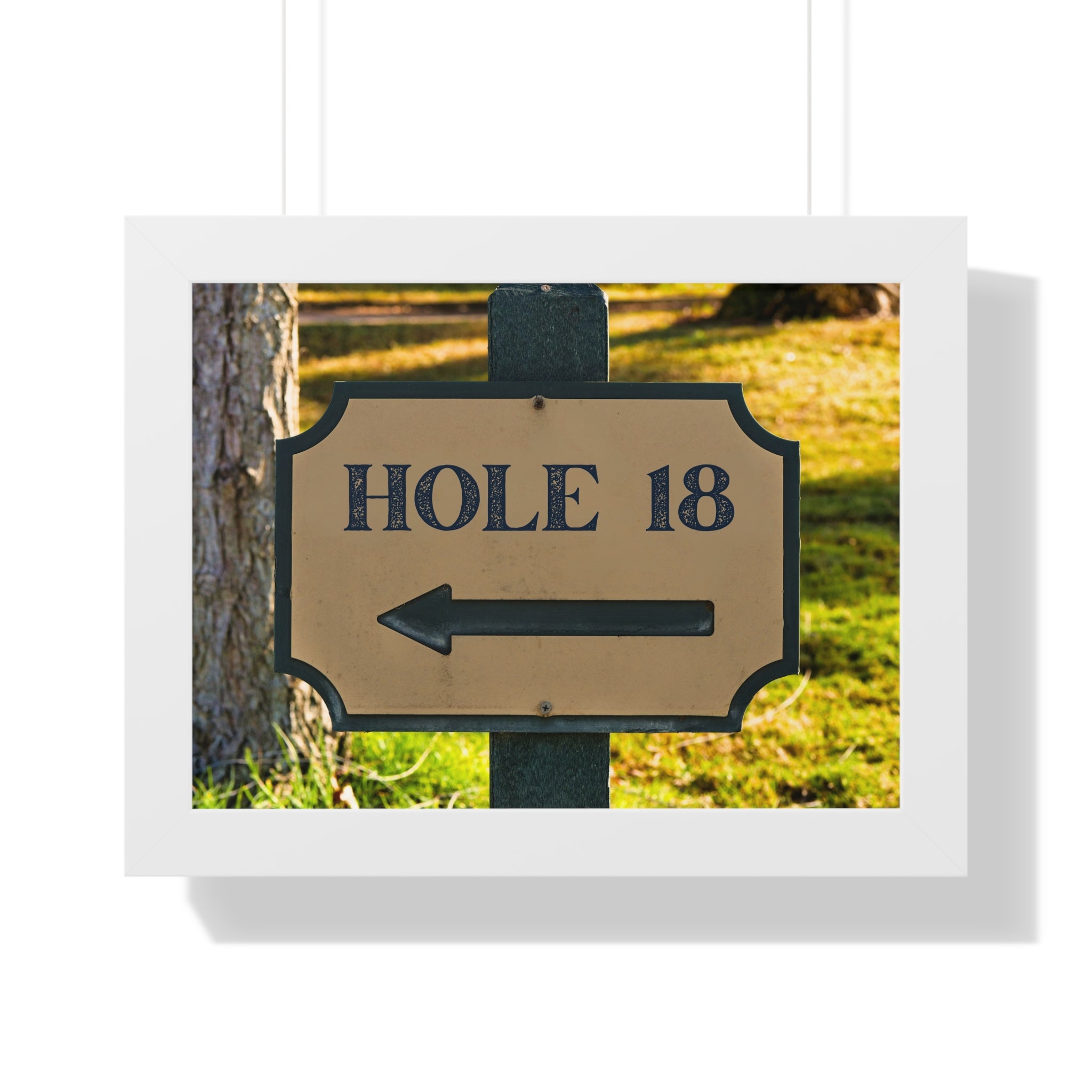 "Hole 18 Sign" - Golf Wall Art - Golf Art - Framed Golf Art
