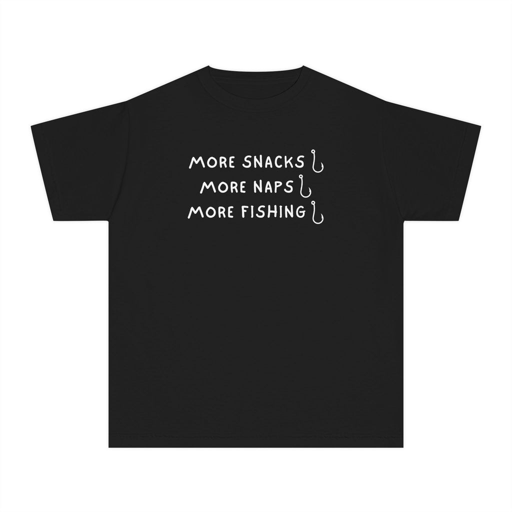 More Snacks, More Naps, More Fishing | Kids Fishing Shirt