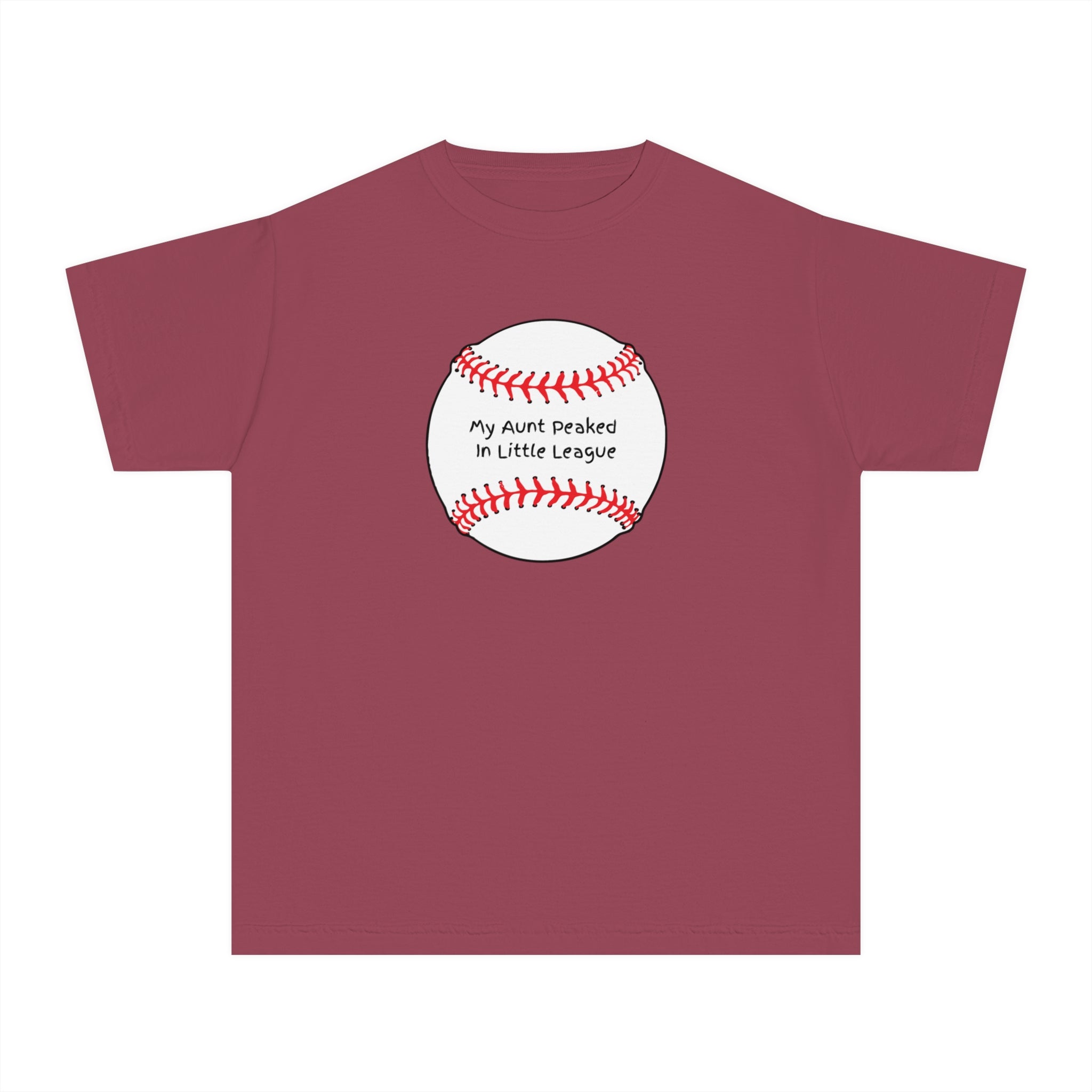 "My Aunt Peaked in Little League" - Kids Baseball Shirts