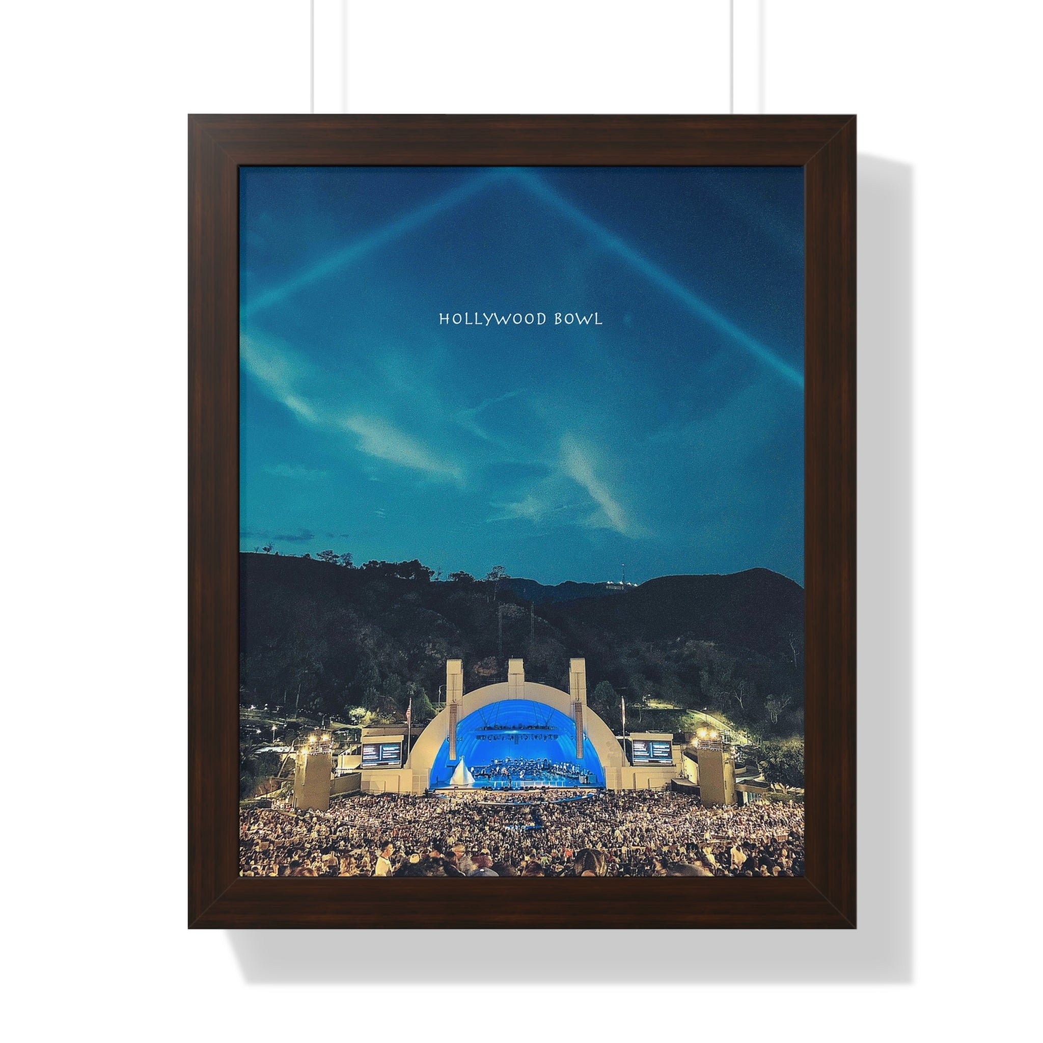 Hollywood Bowl, California Wall Art Framed- Los Angeles, CA, Hollywood Hills, Downtown LA, Southern California - Dad Bod Summer
