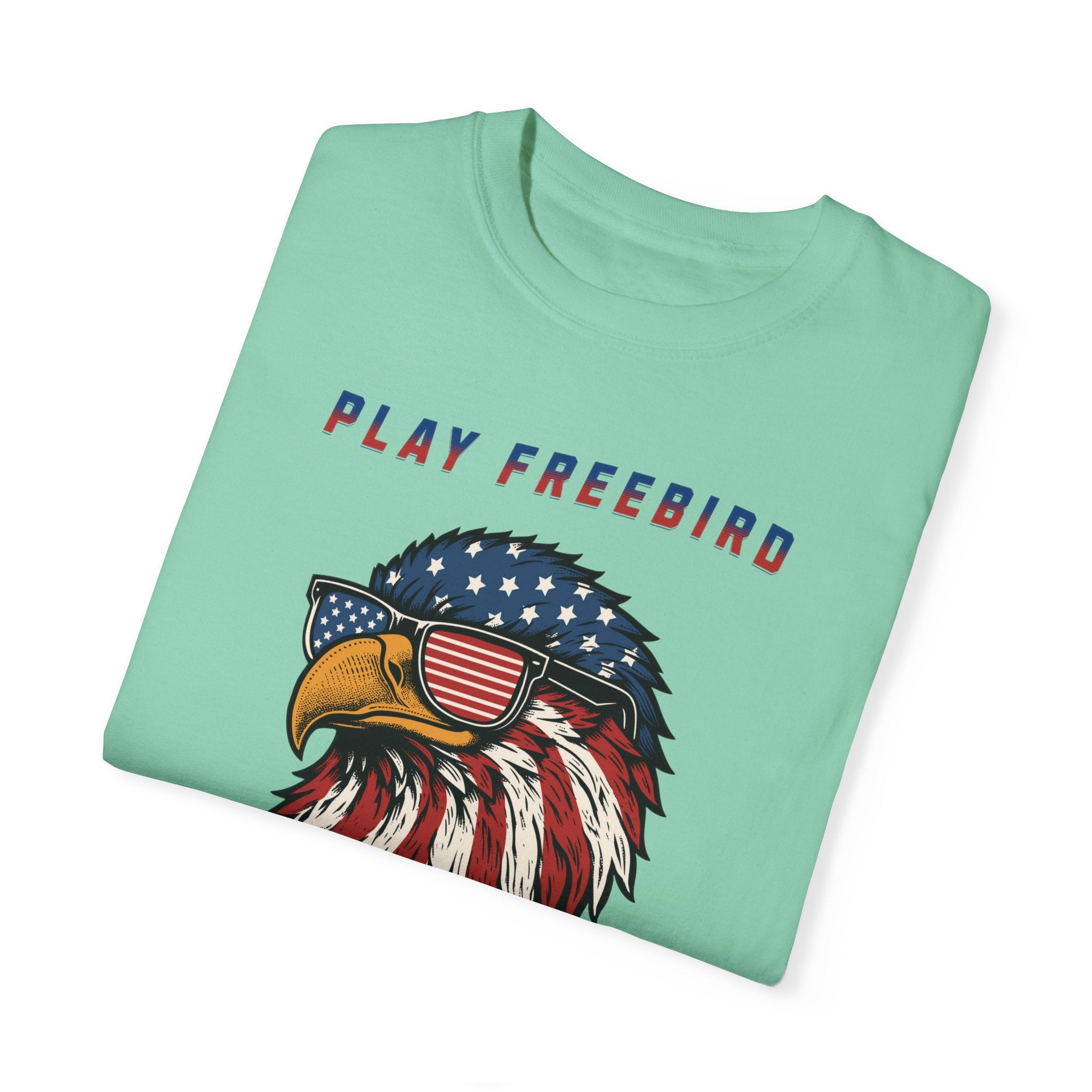 "American Bald Eagle Playing FreeBird" - America Shirt