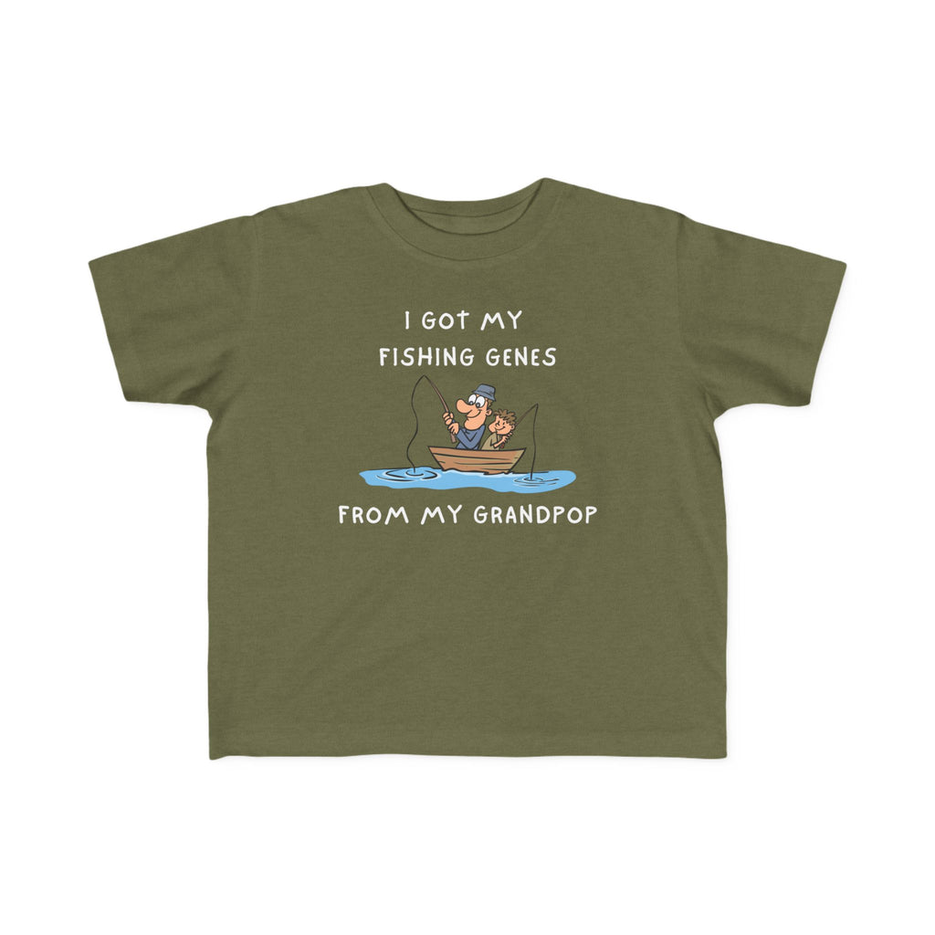I Got My Fishing Genes From My Grandpop | Toddler Fishing Shirt