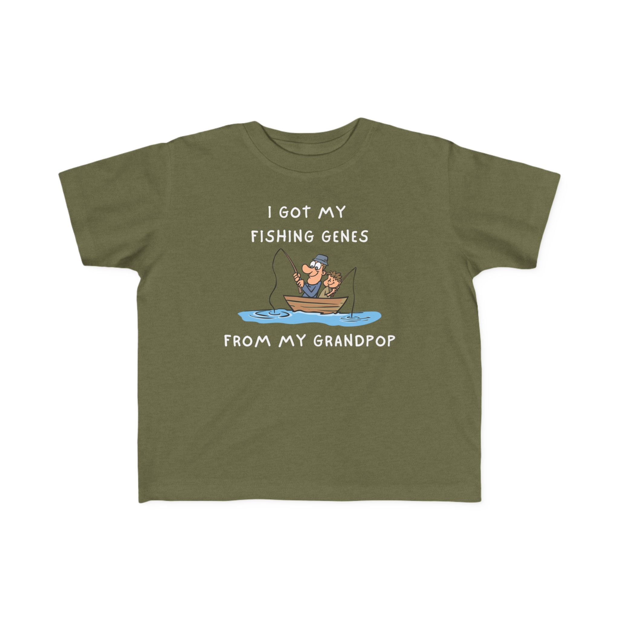 I Got My Fishing Genes From My Grandpop | Toddler Fishing Shirt