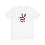 "1776 USA Flag Peace Sign Shirt" - 4th Of July Shirt
