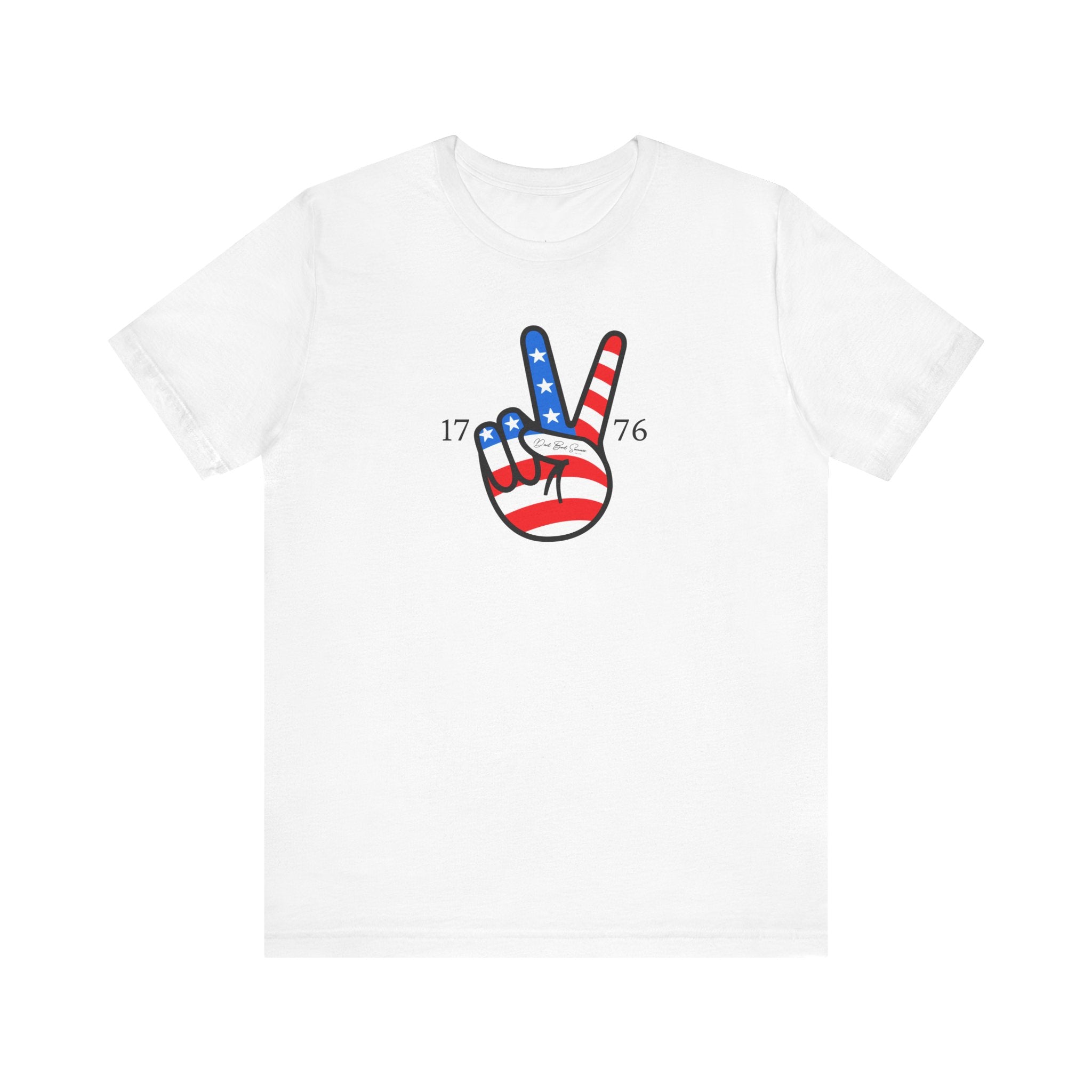 "1776 USA Flag Peace Sign Shirt" - 4th Of July Shirt