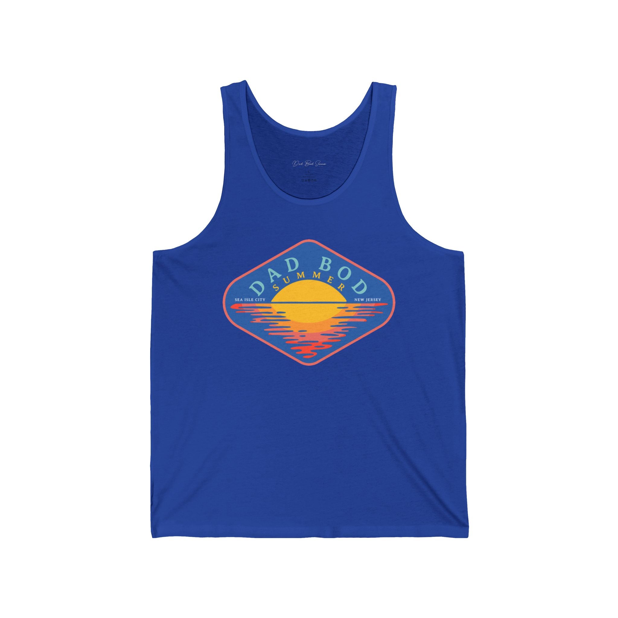 "Dad Bod Summer Retro Tank Top" - Beach Tank Top