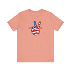 "1776 USA Flag Peace Sign Shirt" - 4th Of July Shirt