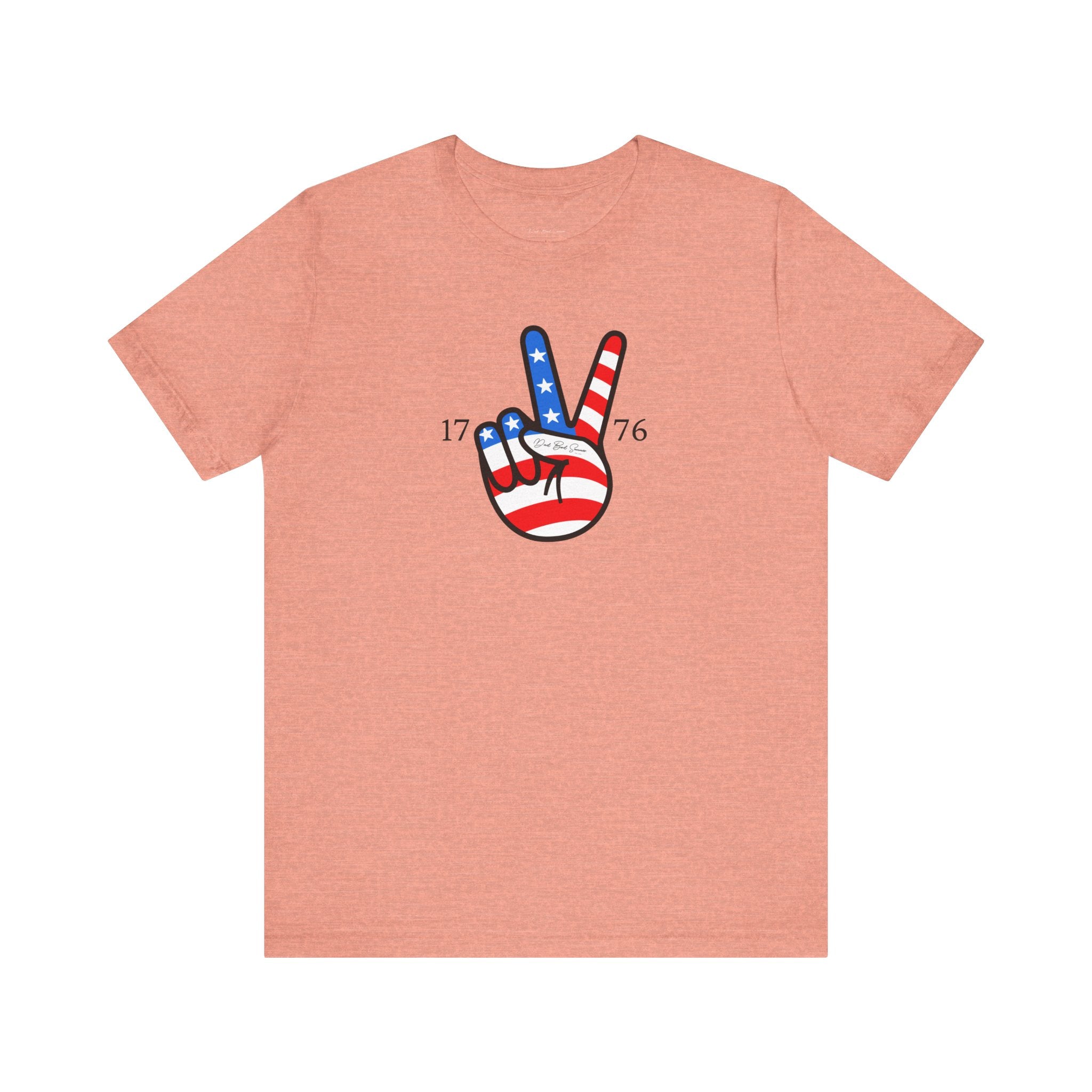 "1776 USA Flag Peace Sign Shirt" - 4th Of July Shirt
