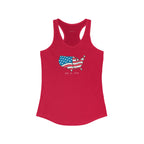 "July 4, 1776 American Flag Tank Top" - Ladies Tank Top