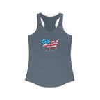 "July 4, 1776 American Flag Tank Top" - Ladies Tank Top
