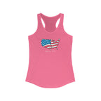 "July 4, 1776 American Flag Tank Top" - Ladies Tank Top