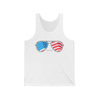 "USA Sunglasses Tank Top" - Ladies Tank Tops