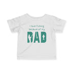 I Love Fishing Because Of My Dad | Baby Fishing Shirts